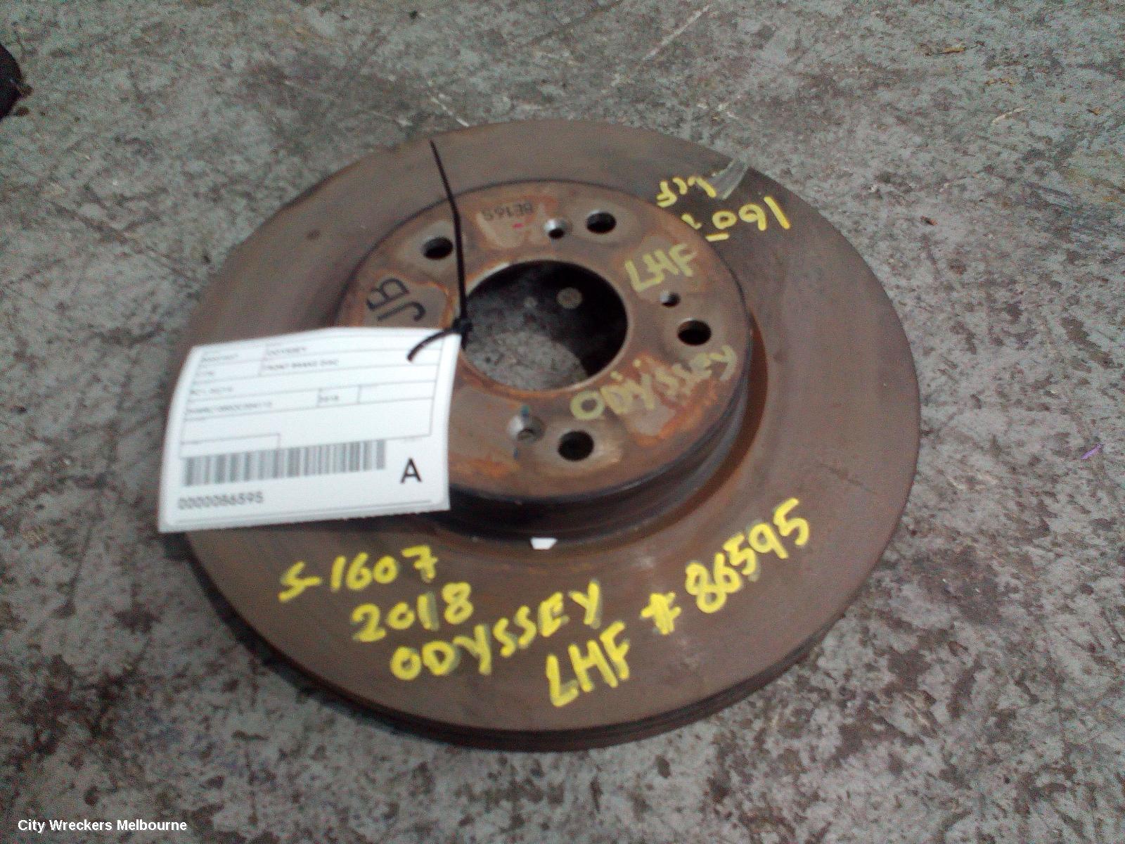 HONDA ODYSSEY FRONT BRAKE DISC/DRM, RC1, 02/2014 - 03/2022