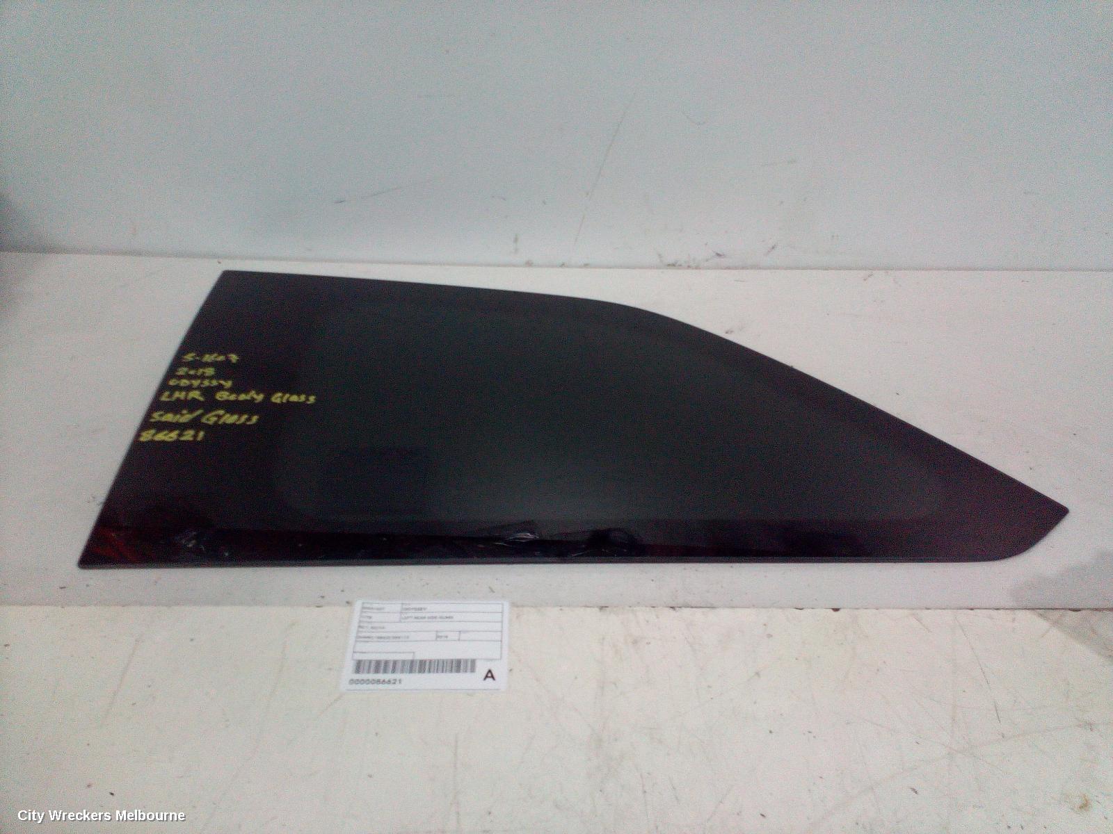 HONDA ODYSSEY LEFT REAR SIDE GLASS, RC1, 02/2014 - 03/2022