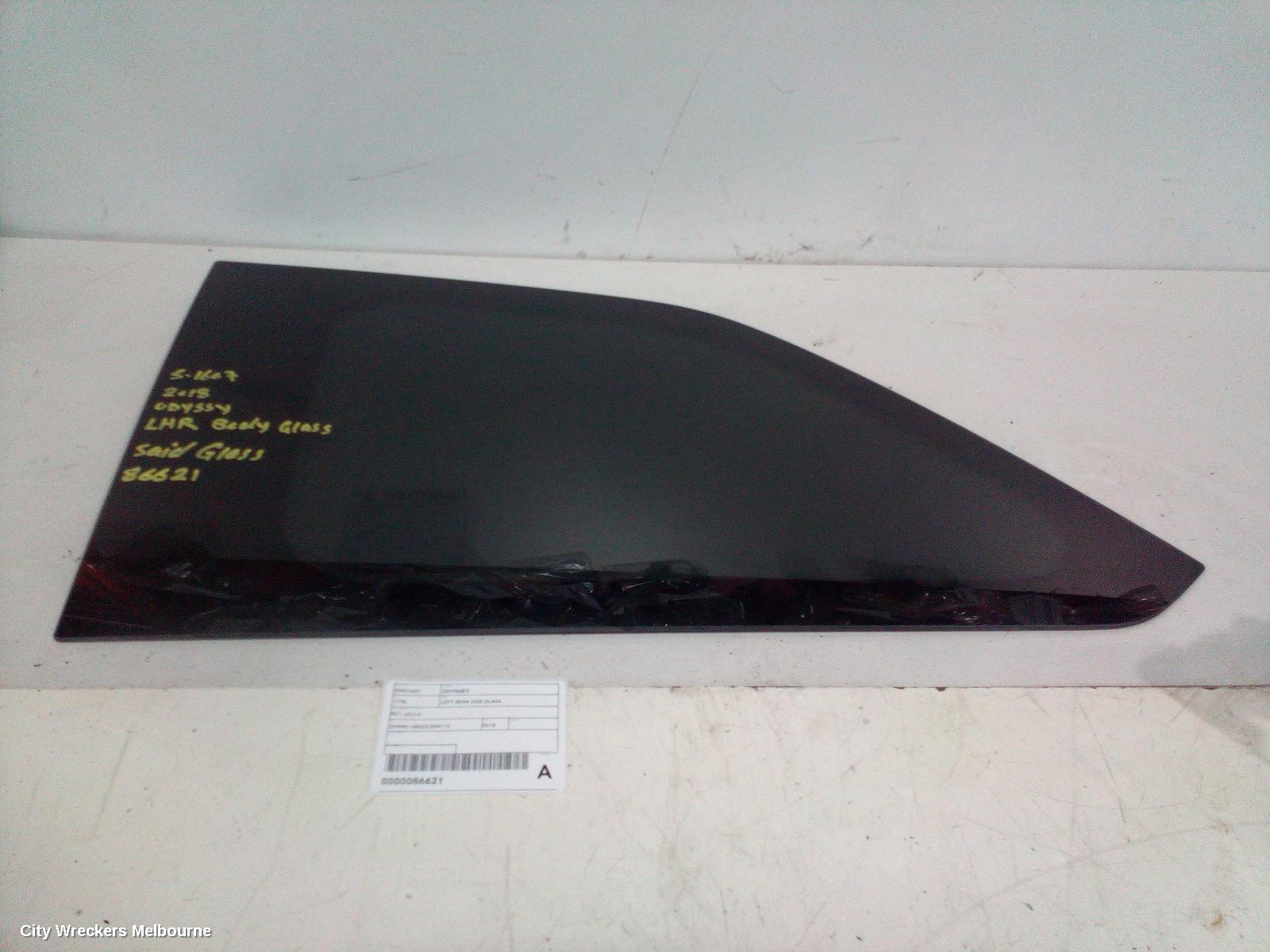 HONDA ODYSSEY LEFT REAR SIDE GLASS, RC1, 02/2014 - 03/2022