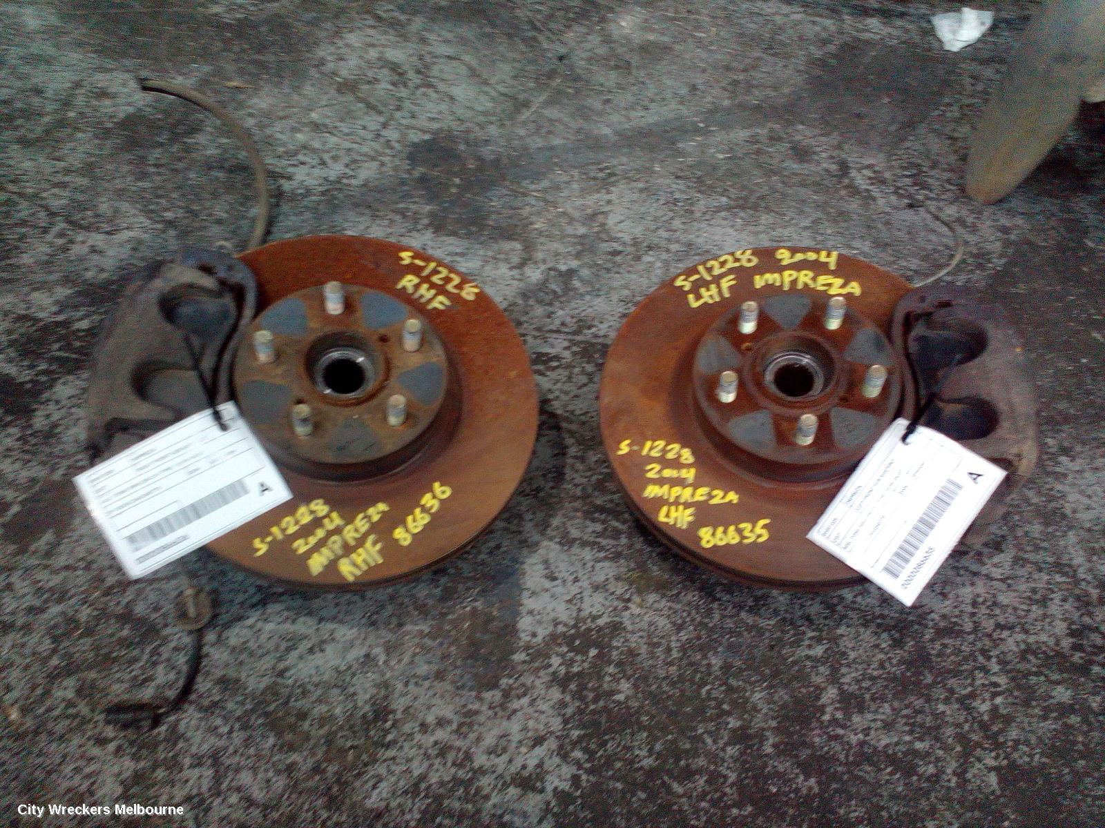 SUBARU IMPREZA RIGHT FRONT HUB ASSEMBLY, ABS, (TONE RING ON CV) TYPE, 10/1999 - 04/2007
