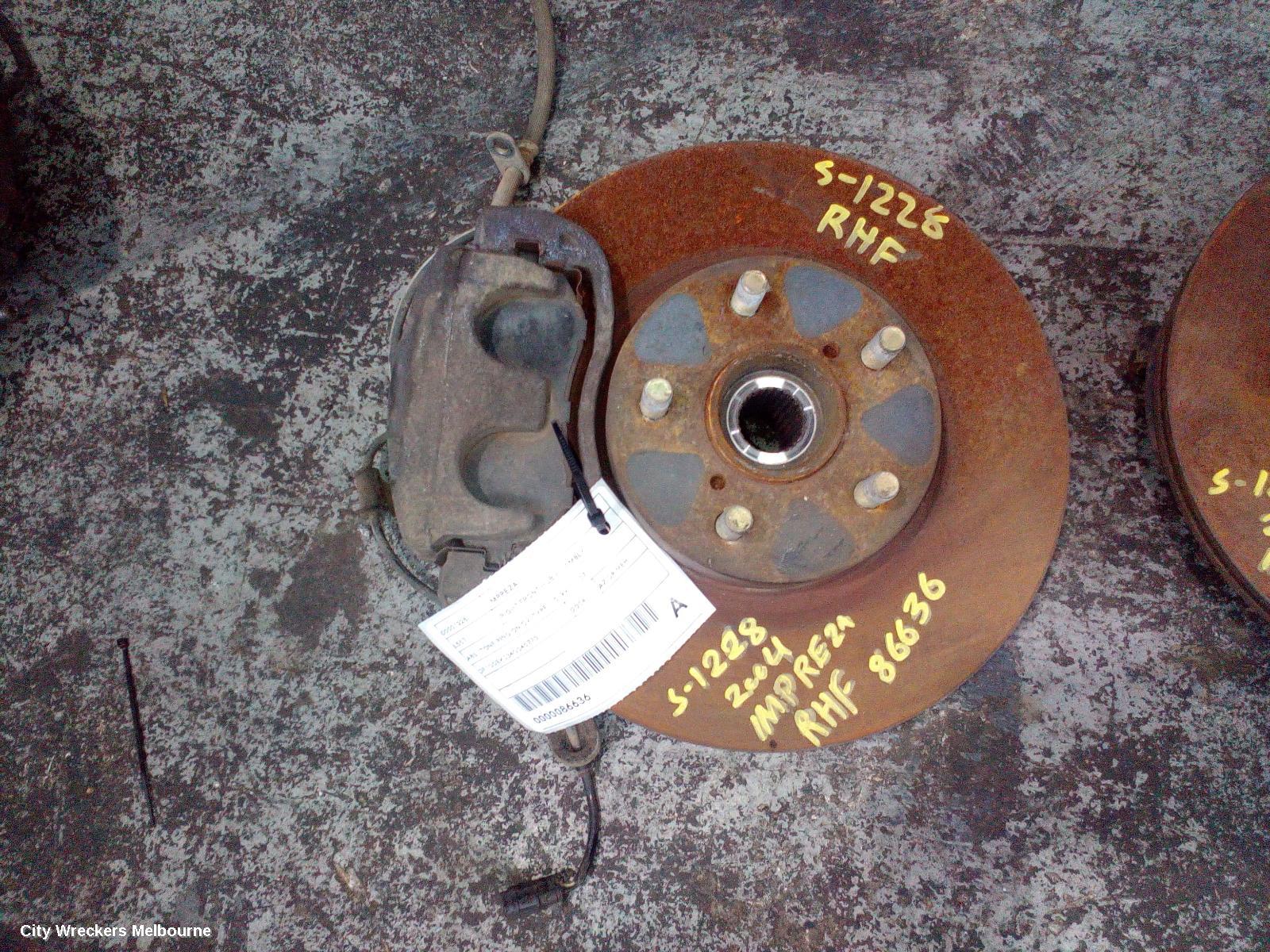 SUBARU IMPREZA RIGHT FRONT HUB ASSEMBLY, ABS, (TONE RING ON CV) TYPE, 10/1999 - 04/2007
