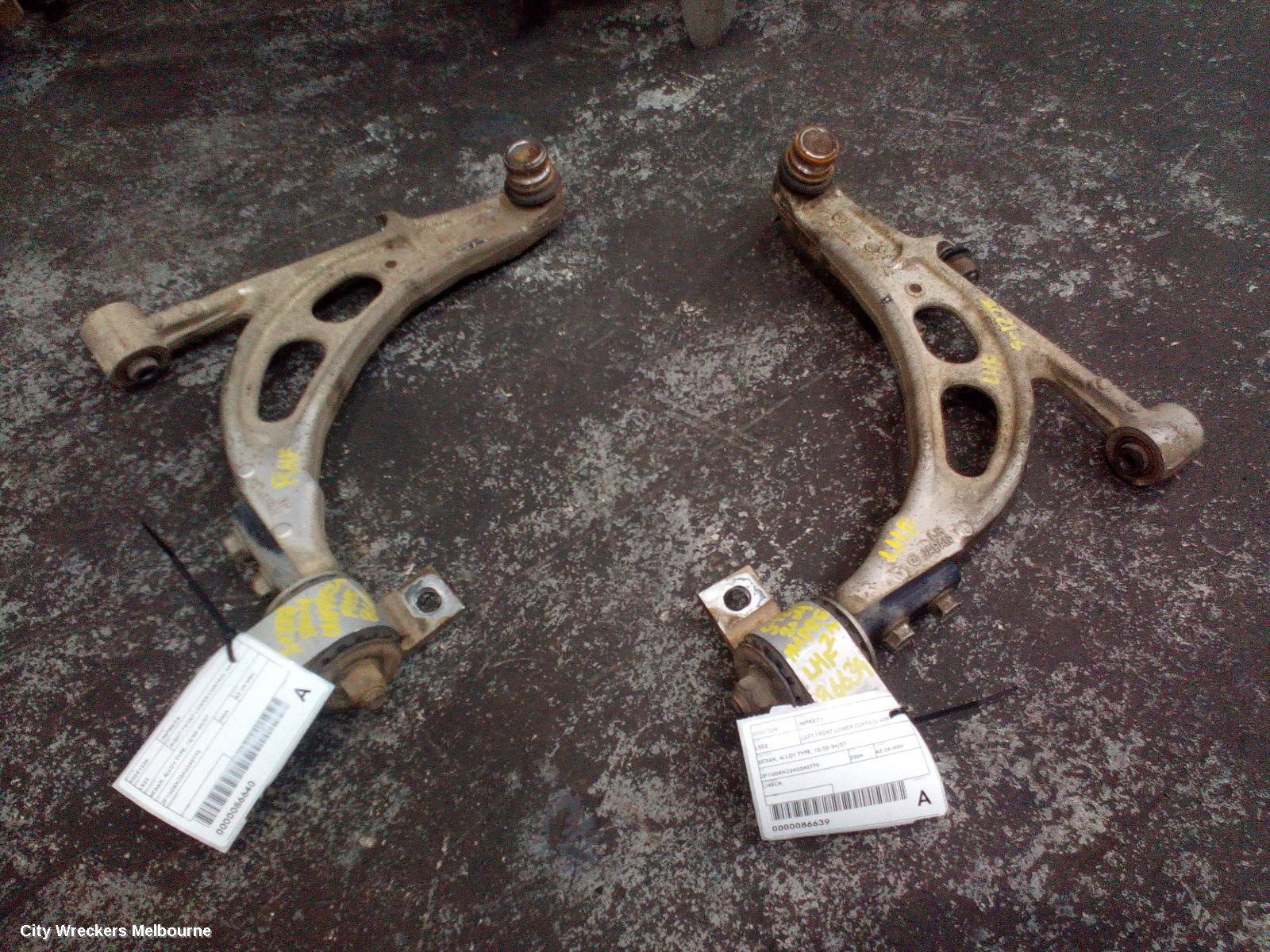 SUBARU IMPREZA LEFT FRONT LOWER CONTROL ARM, SEDAN, ALLOY TYPE, 10/2000 - 04/2007