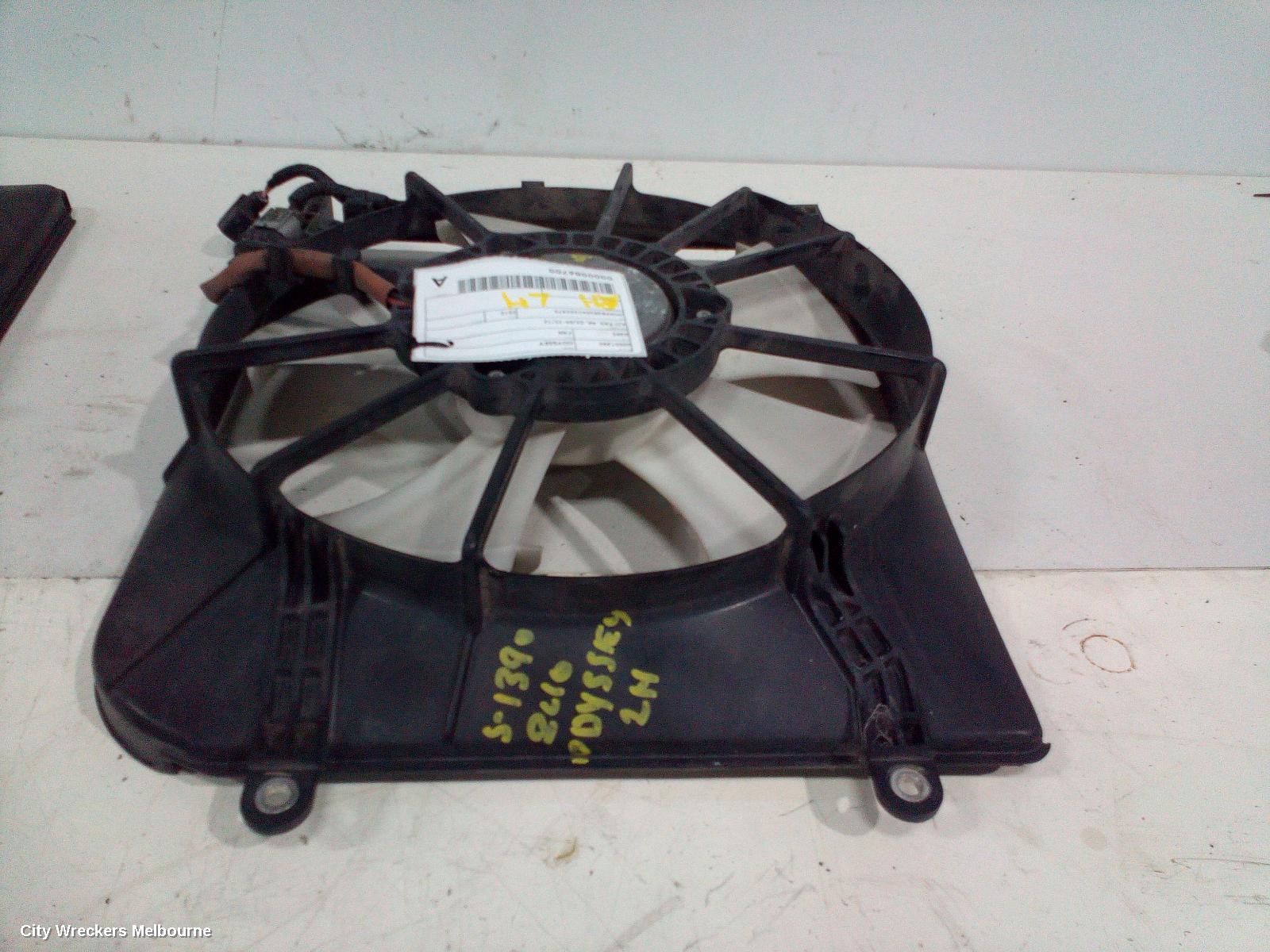 HONDA ODYSSEY FAN, RADIATOR FAN, RB, 04/2009 - 12/2013