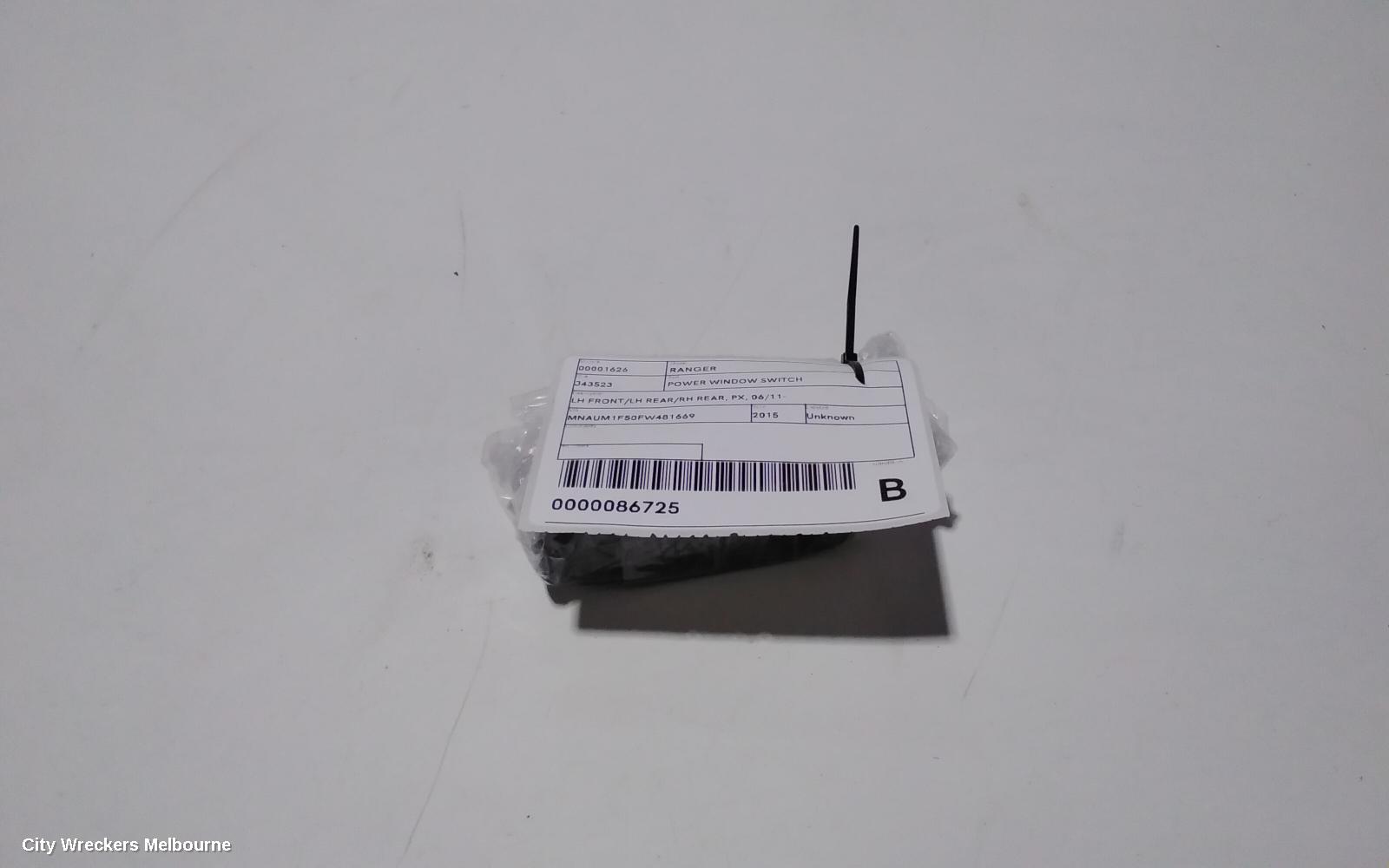 FORD RANGER PWR DR WIND SWITCH, LH FRONT/LH REAR/RH REAR, PX, 06/2011 ONWARDS