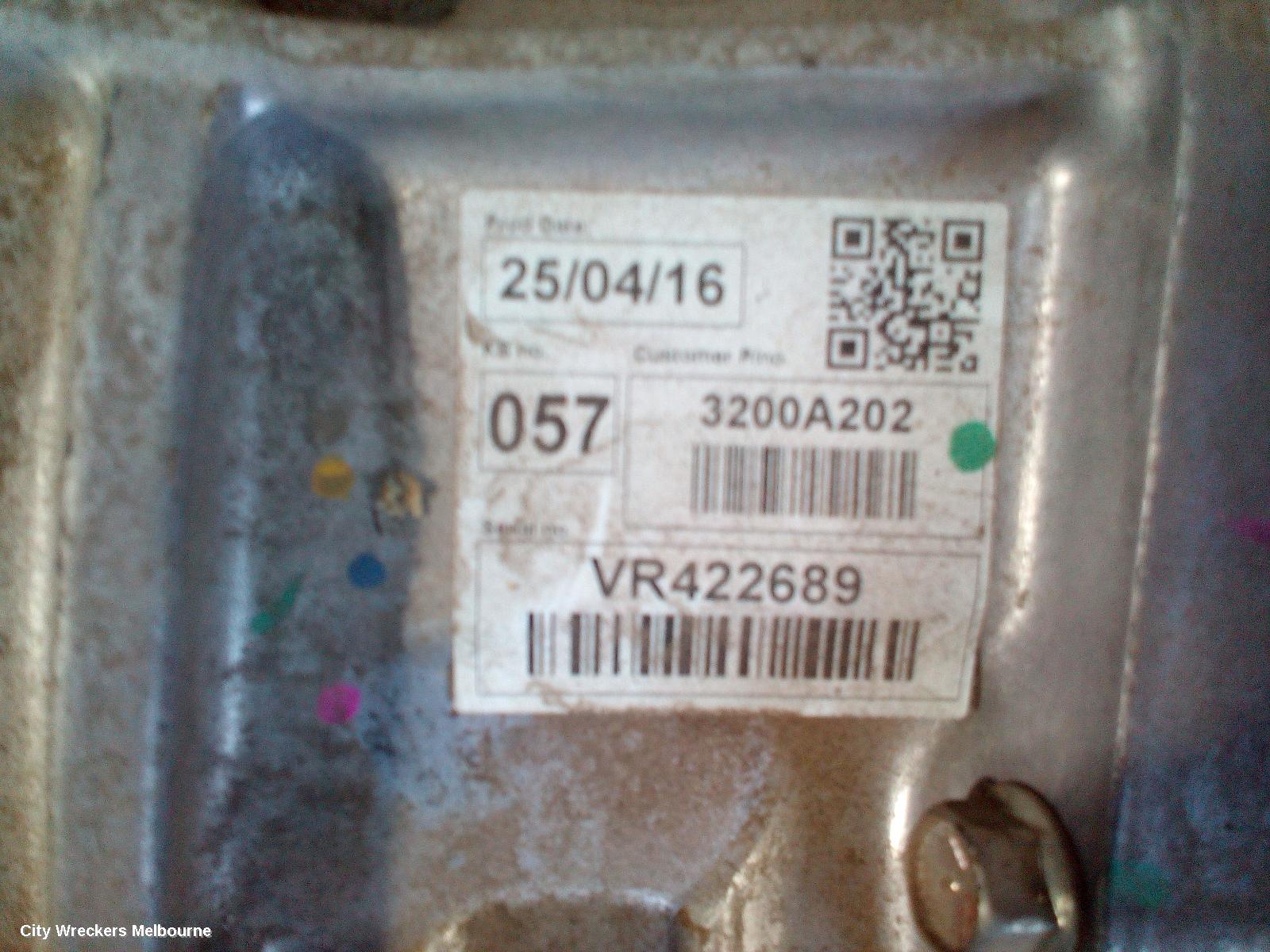 MITSUBISHI TRITON TRANS/GEARBOX, AUTO, 4WD, DIESEL, 2.4, 4N15, 5 SPEED (V5AWF TRANS CODE), W/ TRANSFER CASE, EASY SELECT 4WD TYPE, MQ, 03/2015 - 10/2018