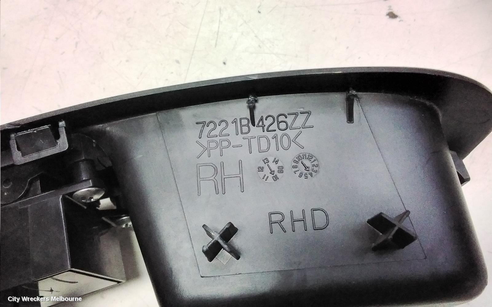 MITSUBISHI OUTLANDER PWR DR WIND SWITCH, RH FRONT (MASTER SWITCH), ZH, 09/2009 - 10/2012