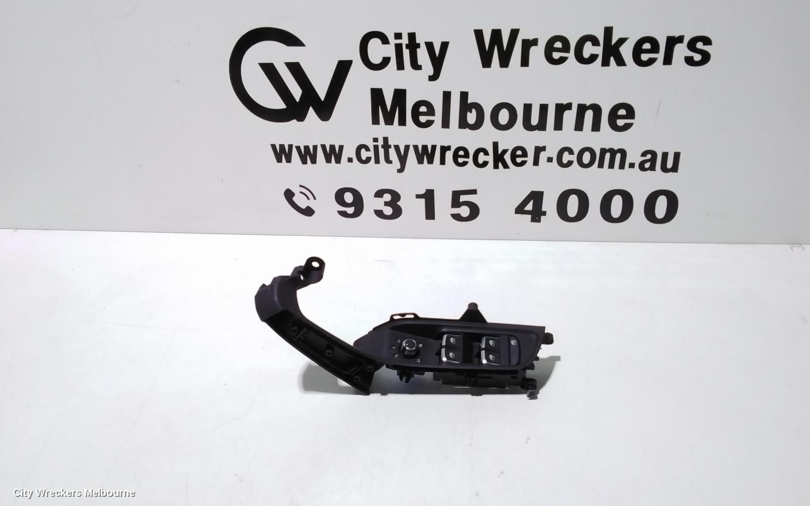 AUDI A3 PWR DR WIND SWITCH, RH FRONT (MASTER SWITCH), HATCH/SEDAN, NON CHROME TIPS TYPE, 8V, 05/2016 - 10/2020