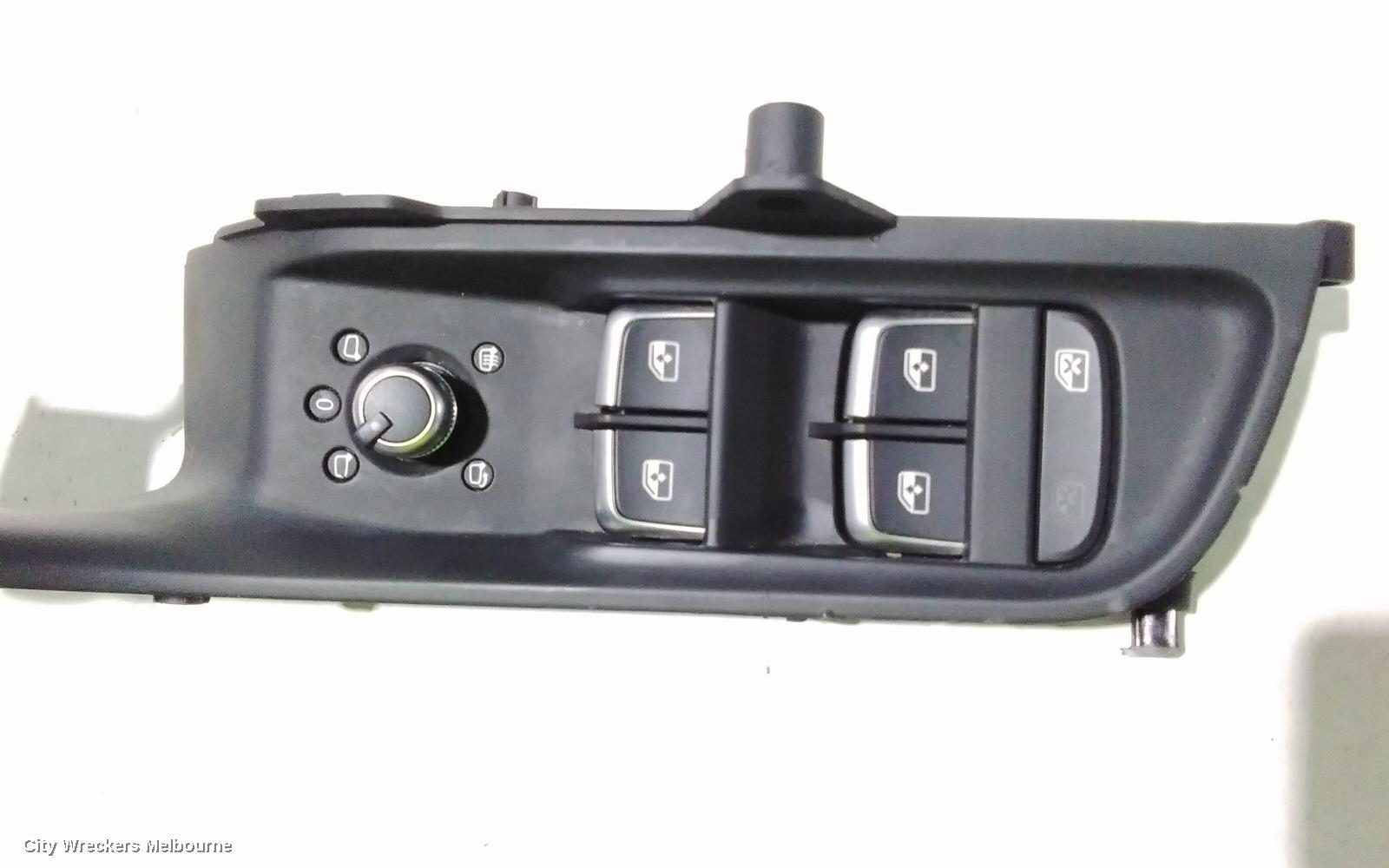 AUDI A3 PWR DR WIND SWITCH, RH FRONT (MASTER SWITCH), HATCH/SEDAN, NON CHROME TIPS TYPE, 8V, 05/2016 - 10/2020
