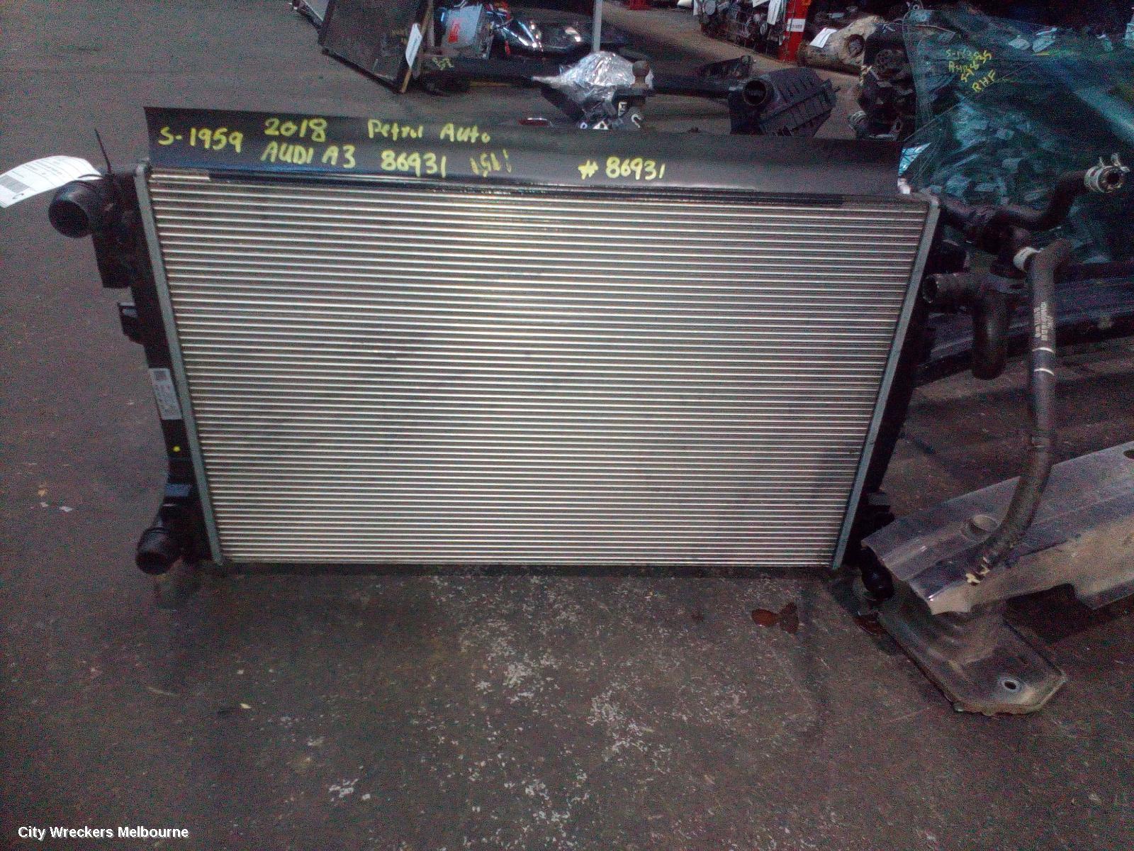 AUDI A3 RADIATOR, PRIMARY RADIATOR (CLOSEST TO ENGINE), AUTO, 1.4, PETROL, 8V, 05/2013 - 10/2020