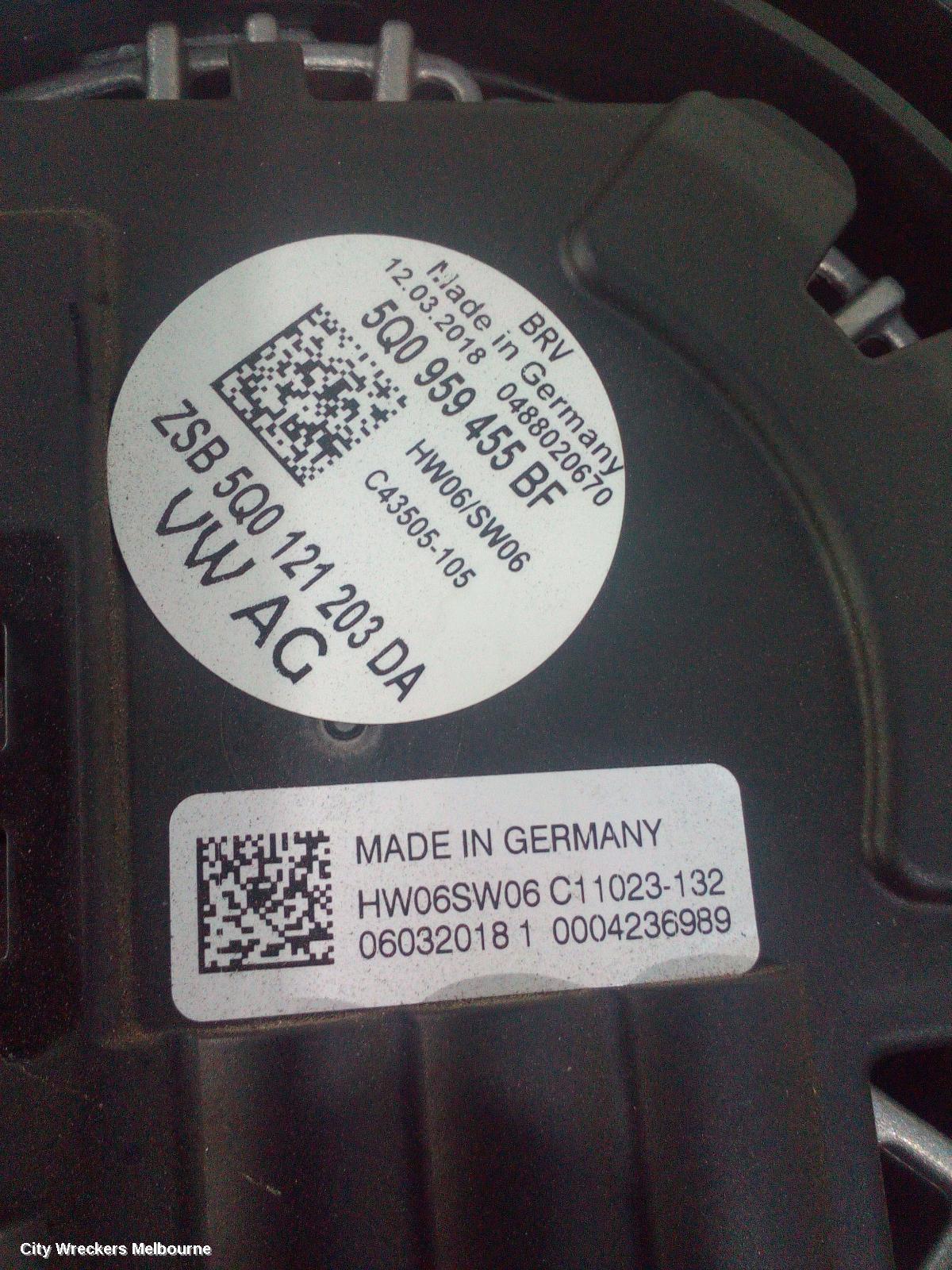 AUDI A3 FAN, DUAL FAN ASSY, 1.4, PETROL, CZEA/CPTA CODE, 320W/200W (BROSE), 8V, 05/2013 - 10/2020