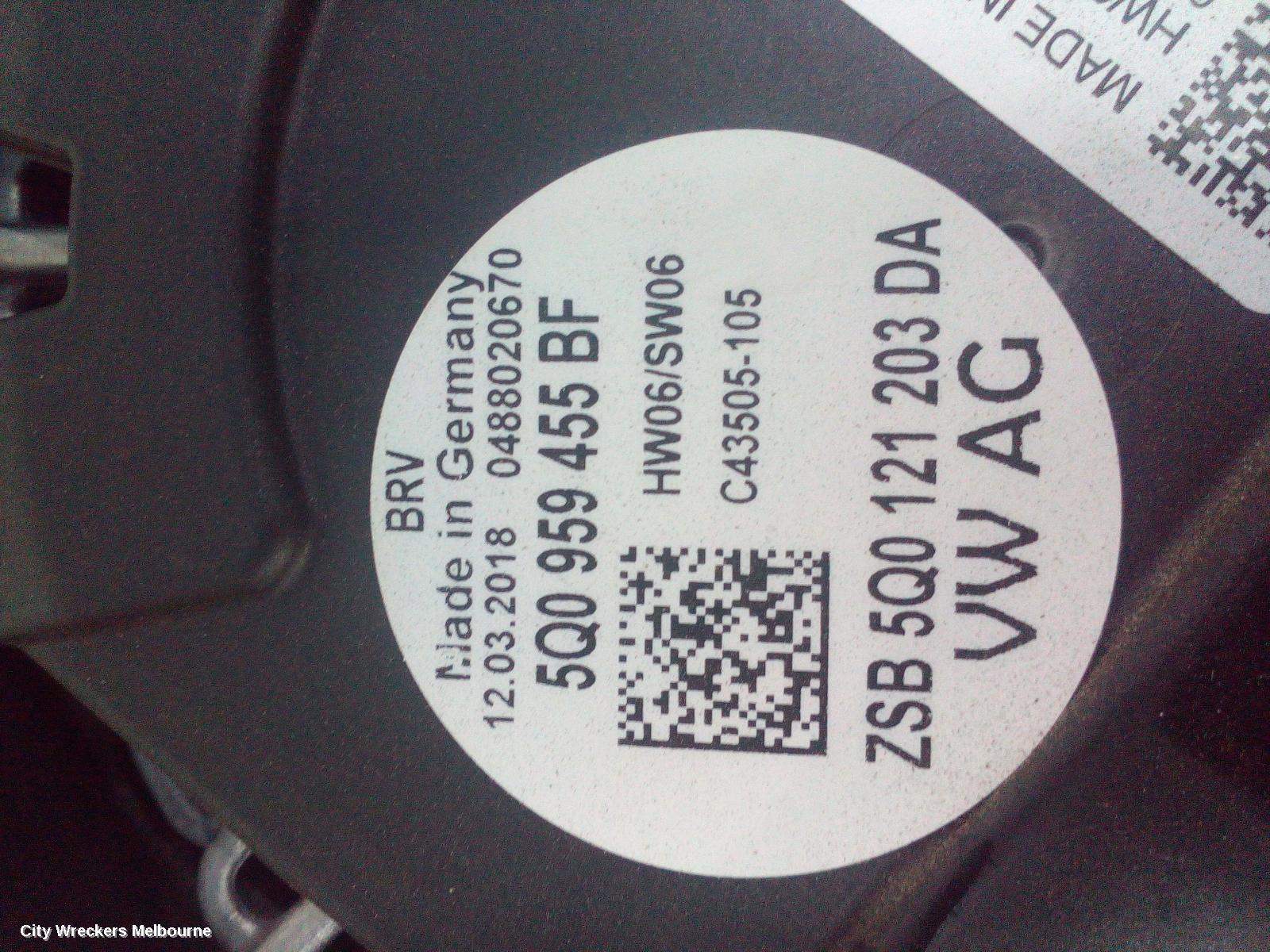 AUDI A3 FAN, DUAL FAN ASSY, 1.4, PETROL, CZEA/CPTA CODE, 320W/200W (BROSE), 8V, 05/2013 - 10/2020