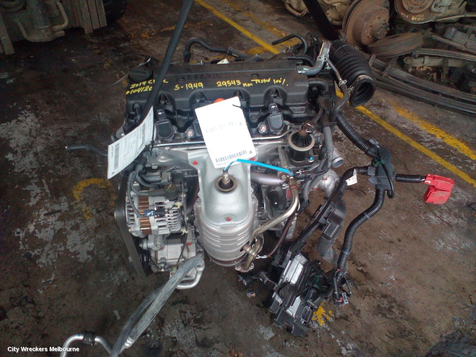 HONDA CIVIC ENGINE, PETROL, 1.8, 10TH GEN, 05/2016 ONWARDS