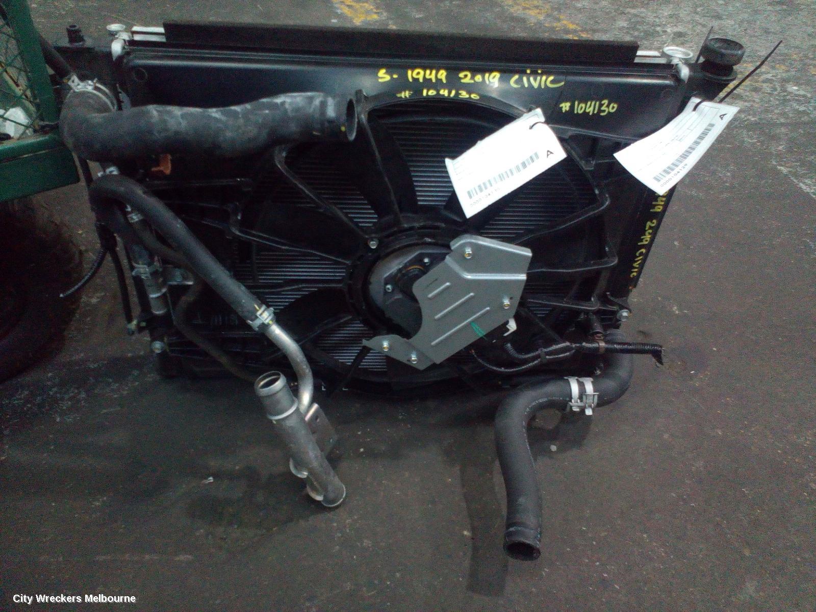 HONDA CIVIC FAN, RADIATOR FAN, 1.8, PETROL, 10TH GEN, 05/2016 ONWARDS