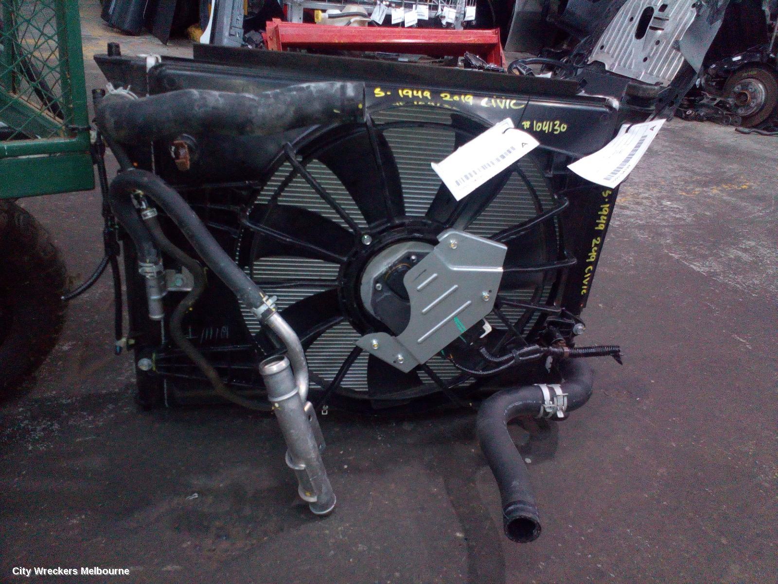 HONDA CIVIC FAN, RADIATOR FAN, 1.8, PETROL, 10TH GEN, 05/2016 ONWARDS