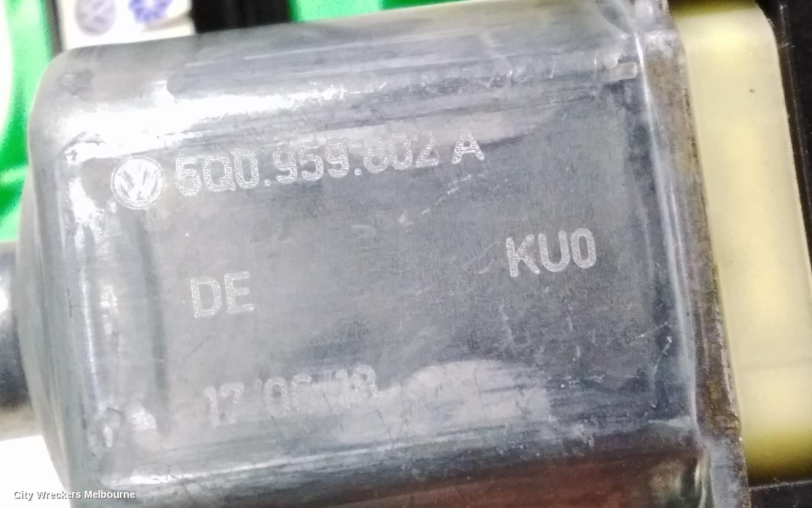 VOLKSWAGEN TIGUAN RIGHT REAR WND REG/MOTOR, DOOR REG ASSY (REG AND MOTOR), 5NA, 06/2016 ONWARDS, 5NA, 06/2016 ONWARDS