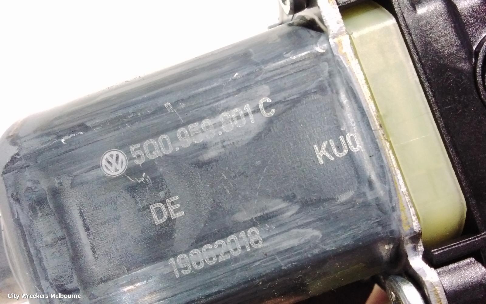 VOLKSWAGEN TIGUAN RIGHT FRONT WINDOW REG/MOTOR, DOOR REG ASSY (REG AND MOTOR), 5NA, 06/2016 ONWARDS