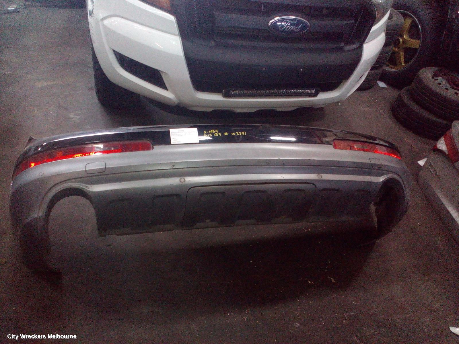 AUDI Q7 REAR BUMPER, BUMPER BAR (2 PIECE), 4L, GREY, 10/2009 - 08/2015