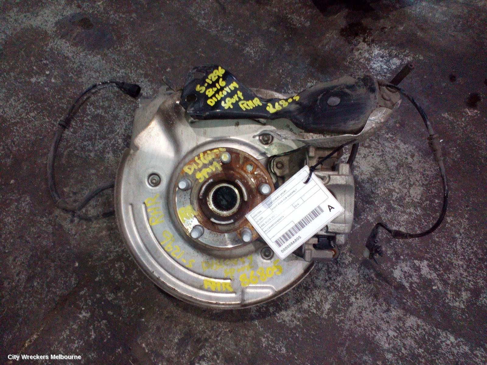 LAND ROVER DISCOVERY SPORT RIGHT REAR HUB ASSEMBLY, L550, 01/2015 - 06/2019
