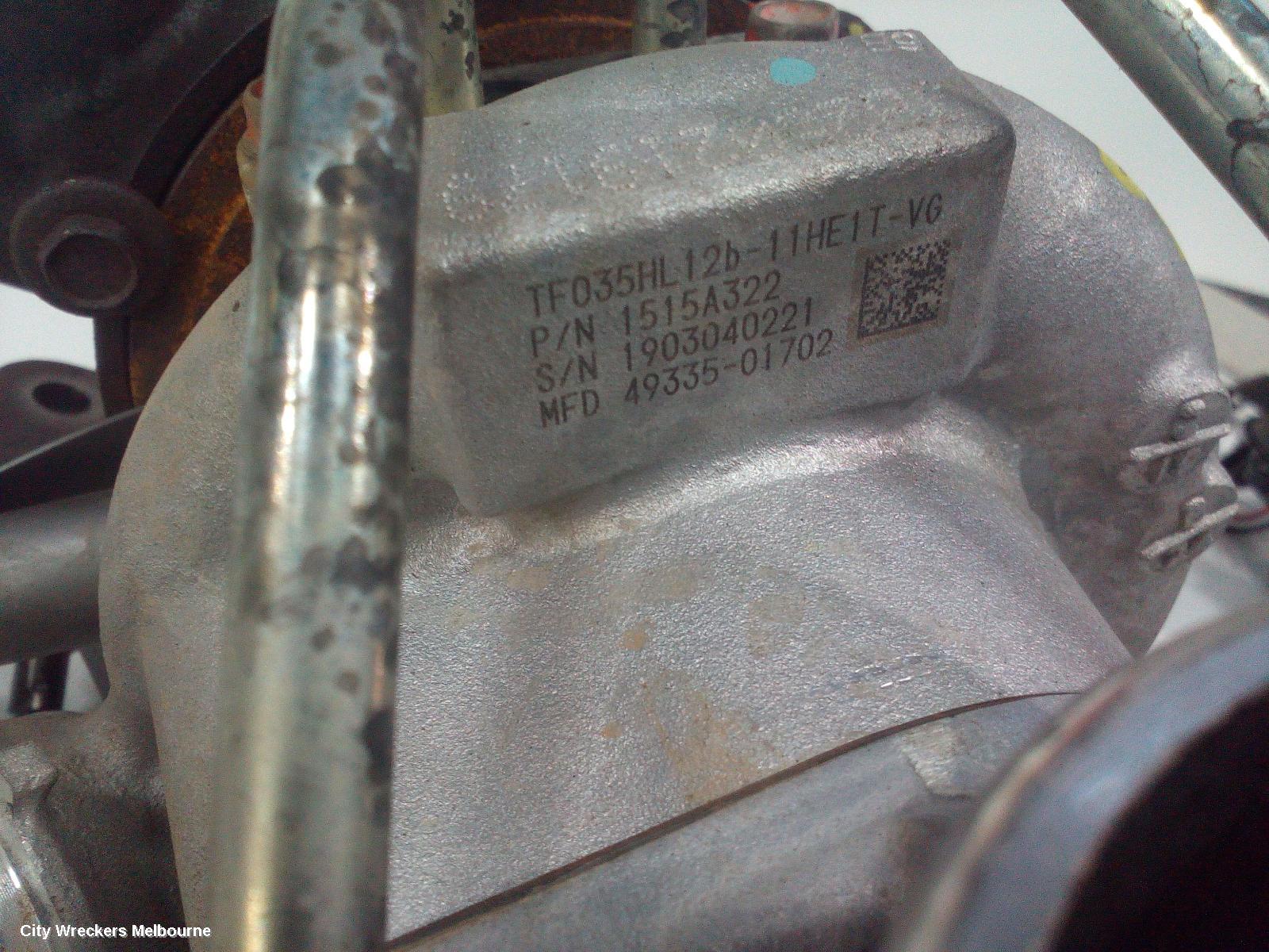 MITSUBISHI TRITON TURBO SUPERCHARGER, DIESEL, 2.4, 4N15, MQ, VACUUM ACTUATOR TYPE, 03/2015 - 10/2018