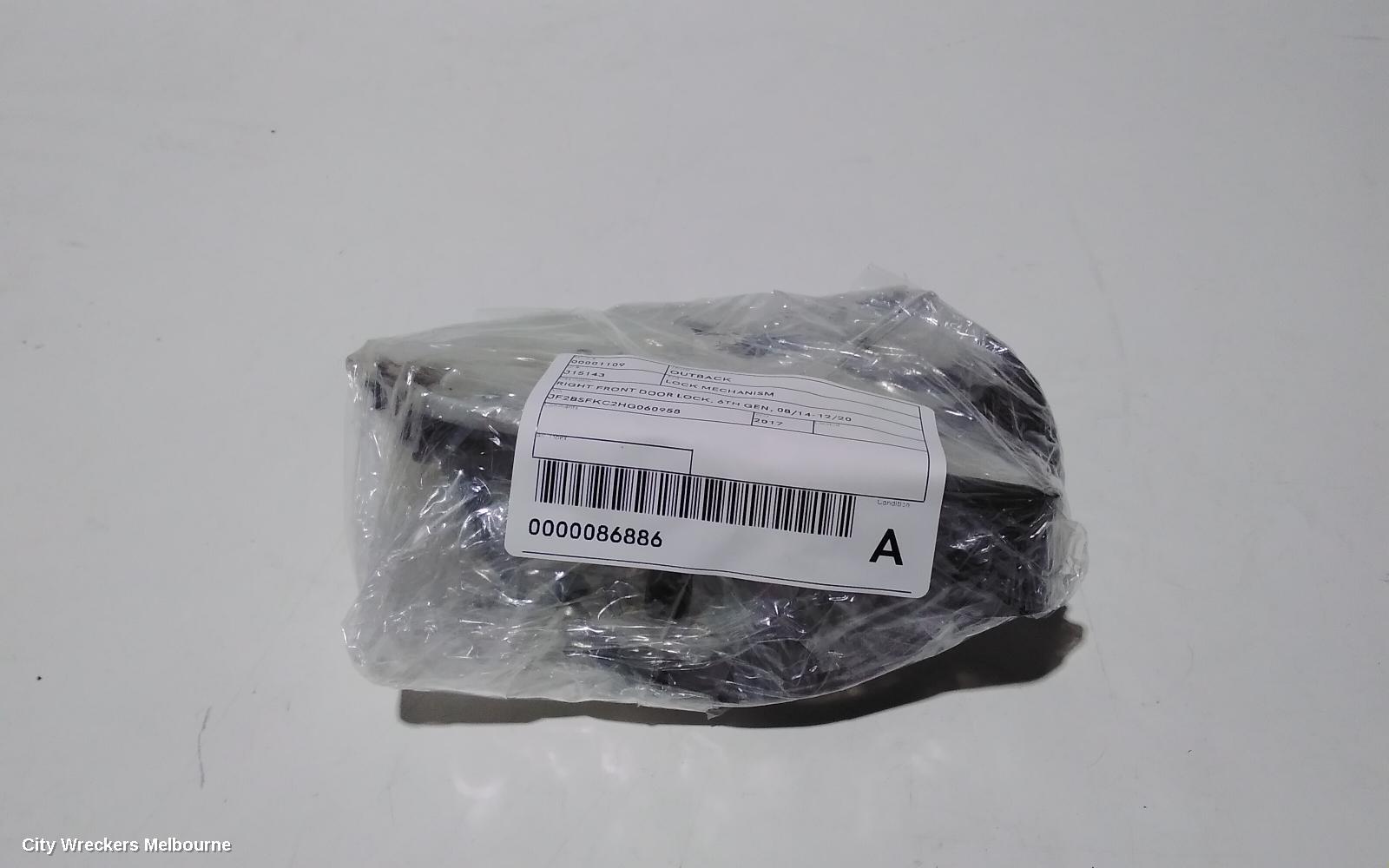 SUBARU OUTBACK DOOR/BOOT/GATE LOCK, RIGHT FRONT DOOR LOCK, 6TH GEN, 08/2014 - 12/2020