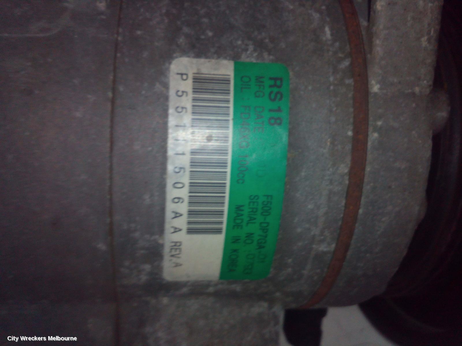 JEEP CHEROKEE A/C COMPRESSOR, KK, 3.7, PETROL, RS18, 08/2009 - 10/2012