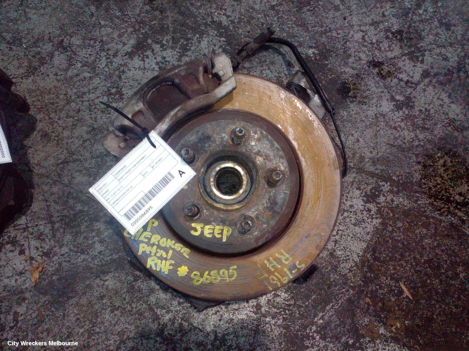 JEEP CHEROKEE RIGHT FRONT HUB ASSEMBLY, KK, 11/2007 - 10/2012