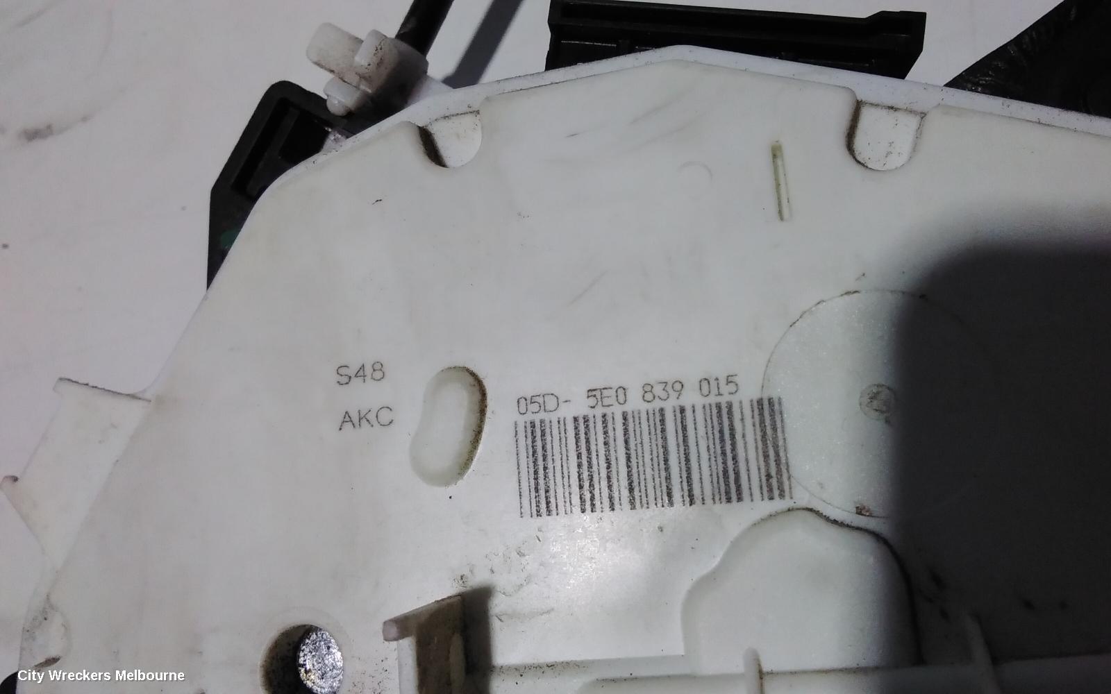 SKODA OCTAVIA DOOR/BOOT/GATE LOCK, LEFT REAR DOOR LOCK, NE, LIFTBACK SEDAN, 11/2013 - 09/2020