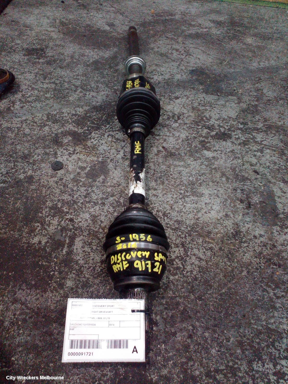 LAND ROVER DISCOVERY SPORT RIGHT DRIVESHAFT, FRONT, AUTO, DIESEL, L550, 01/2015 ONWARDS