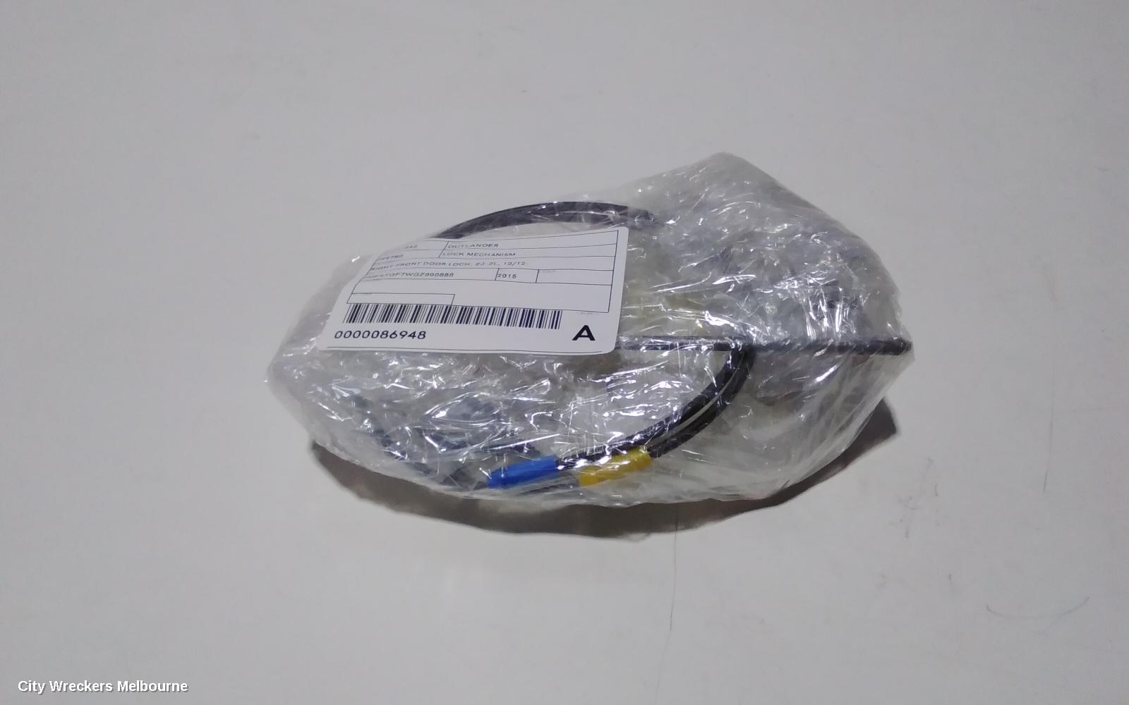 MITSUBISHI OUTLANDER DOOR/BOOT/GATE LOCK, RIGHT FRONT DOOR LOCK, ZJ-ZL, 10/2012 ONWARDS