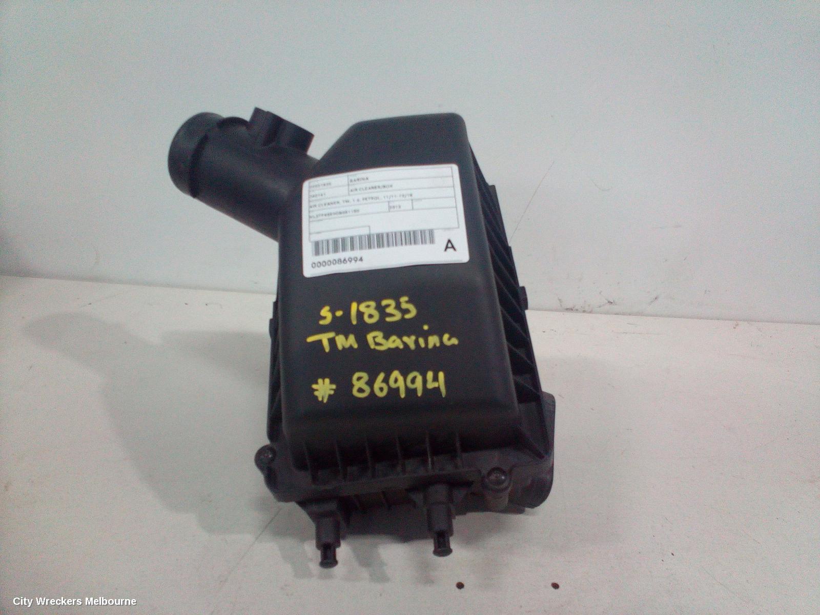 HOLDEN BARINA AIR CLEANER/BOX, AIR CLEANER, TM, 1.6, PETROL, 09/2011 - 12/2018