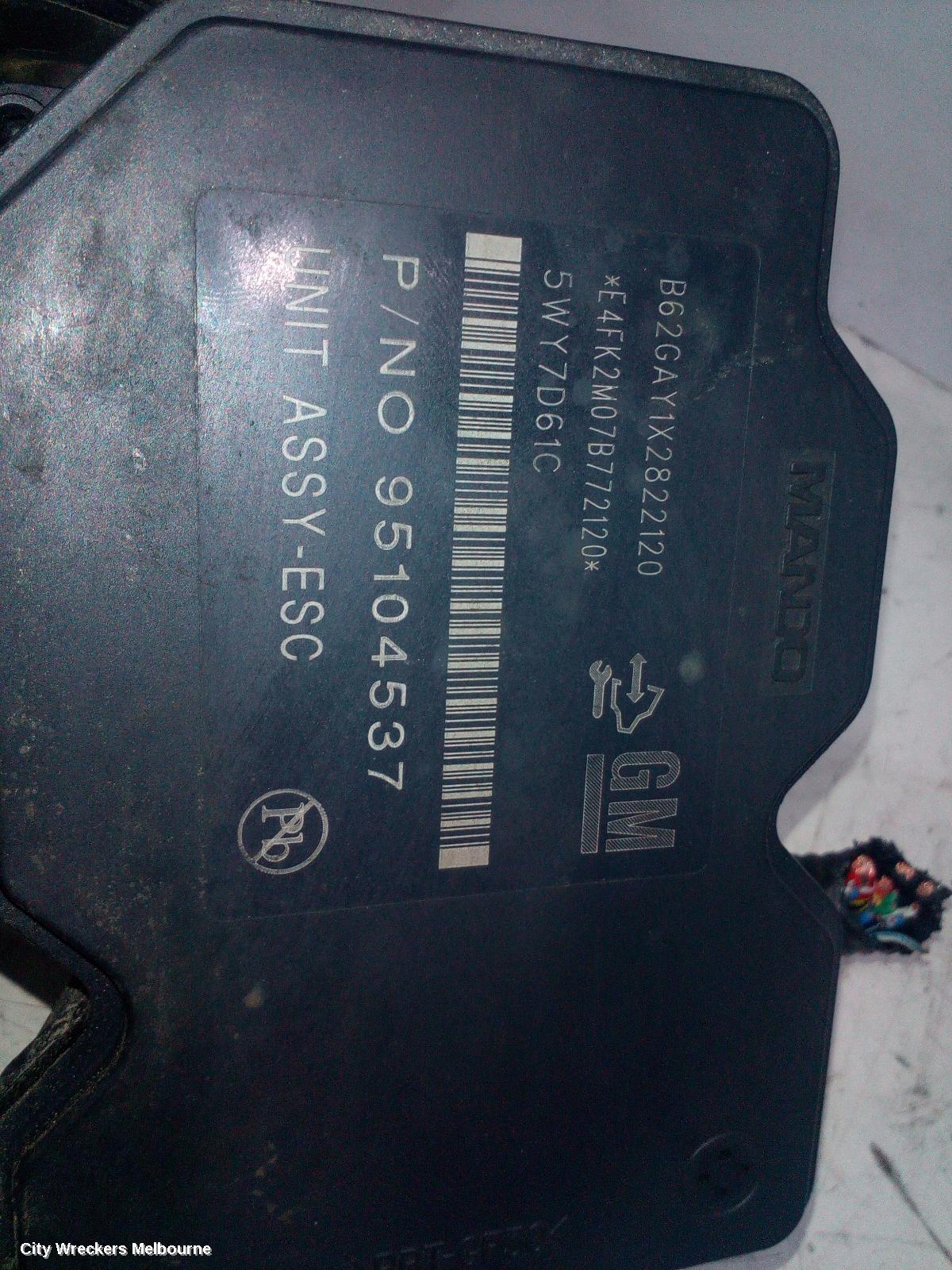 HOLDEN BARINA ABS PUMP/MODULATOR, TM, 11/2011 - 12/2018