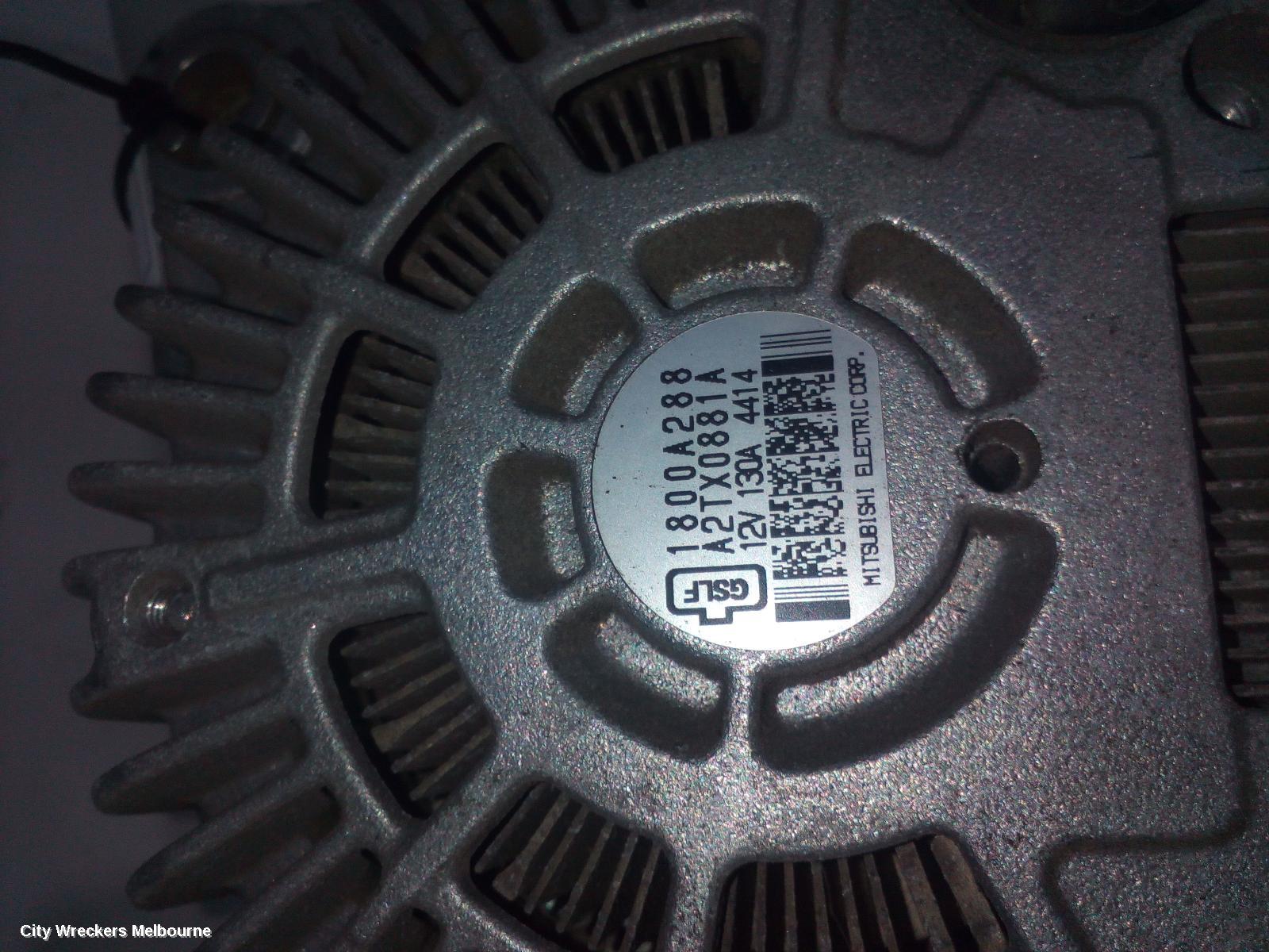 MITSUBISHI OUTLANDER ALTERNATOR, PETROL, 2.0/2.4, 130AMP, ZJ-ZL, 10/2012 - 08/2019