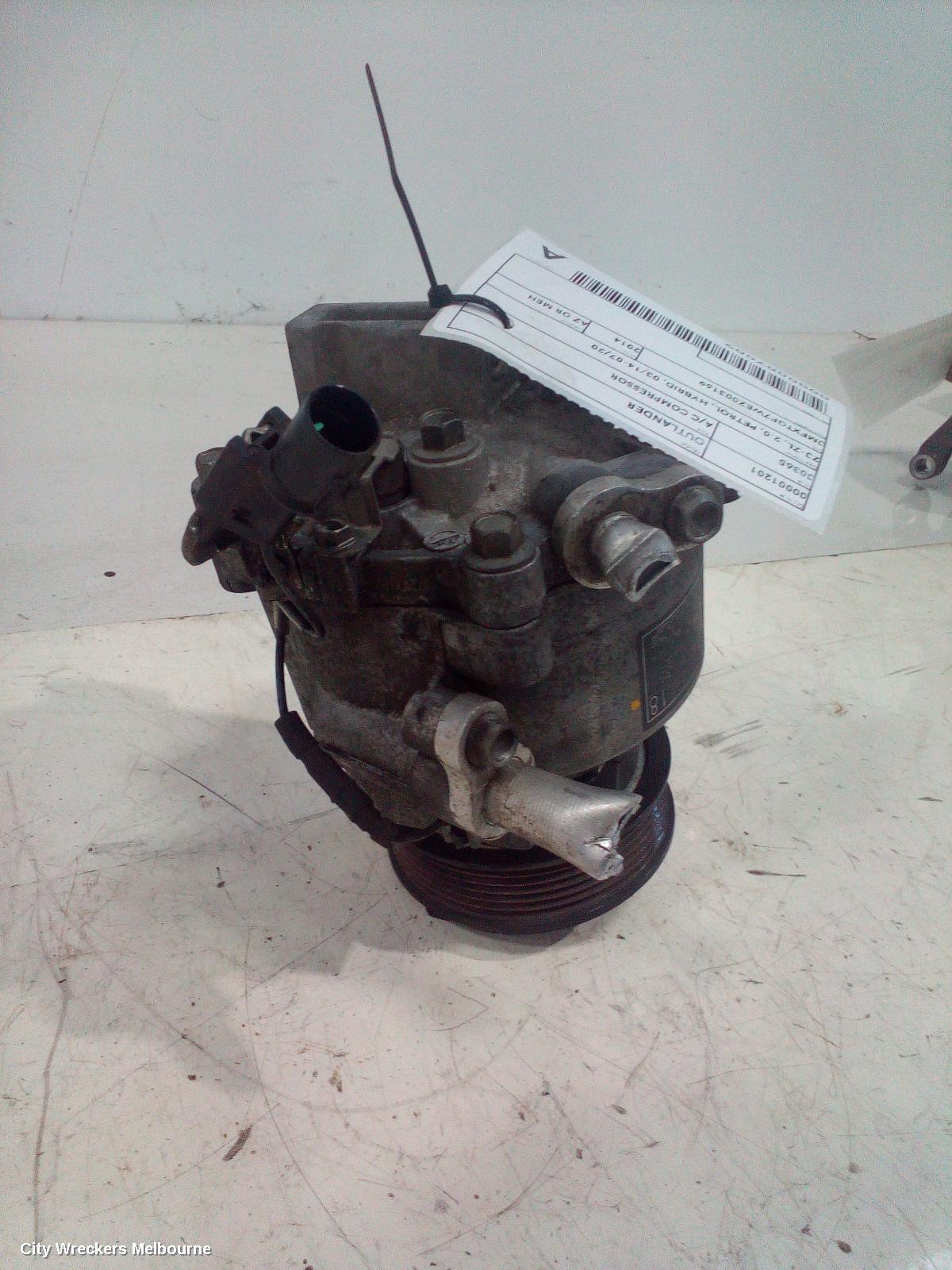 MITSUBISHI OUTLANDER A/C COMPRESSOR, ZJ-ZL, 2.0, PETROL, HYBRID, 03/2014 - 07/2020