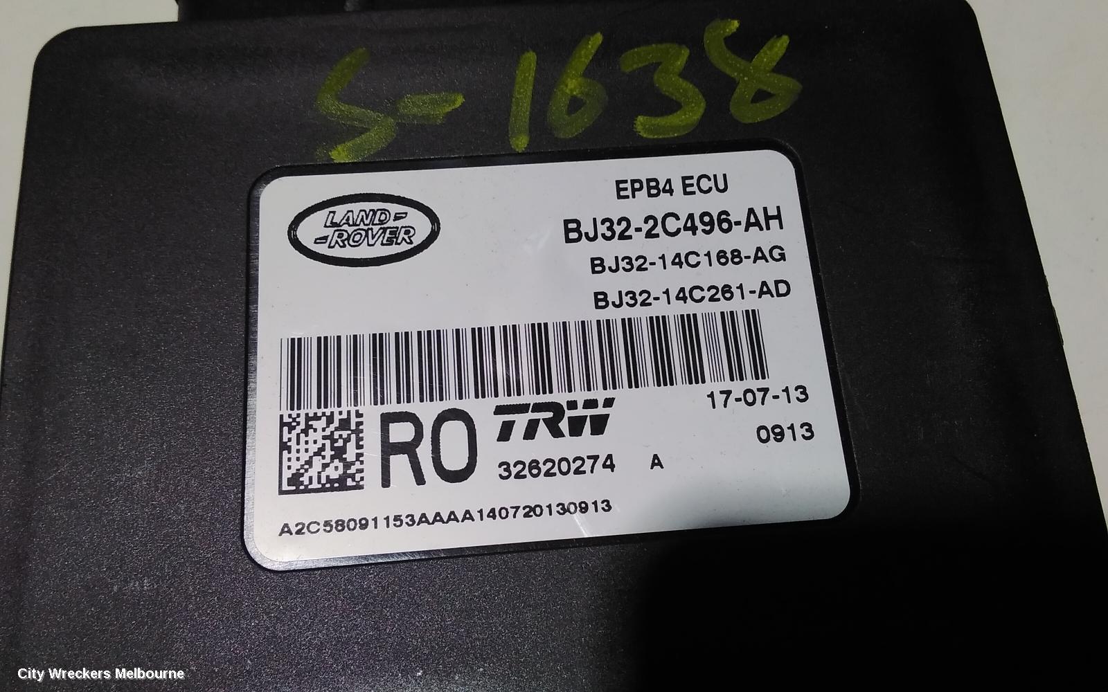 LAND ROVER RANGEROVER EVOQUE, L538, 11/2011 - 01/2019, PARKING BRAKE CONTROL MODULE BJ32-2C496-AH: 87022