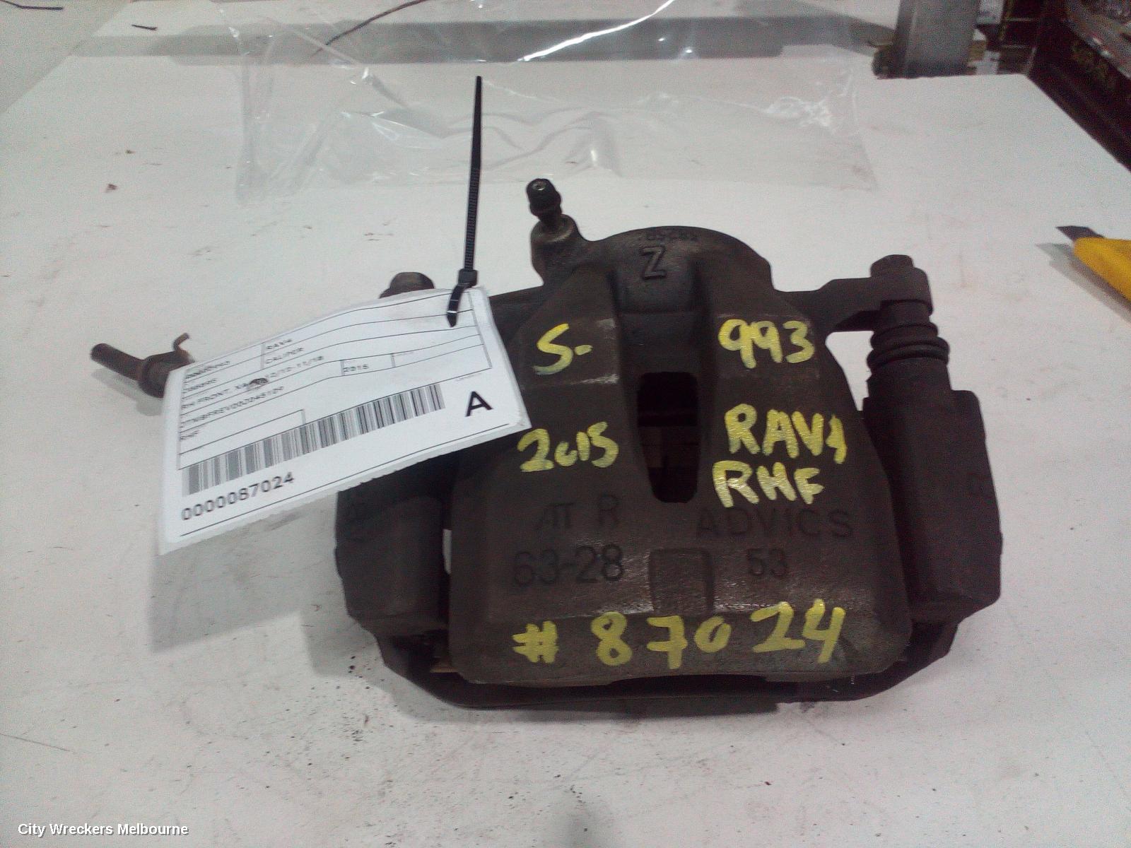 TOYOTA RAV4 CALIPER, RH FRONT, XA40, 12/2012 - 11/2018