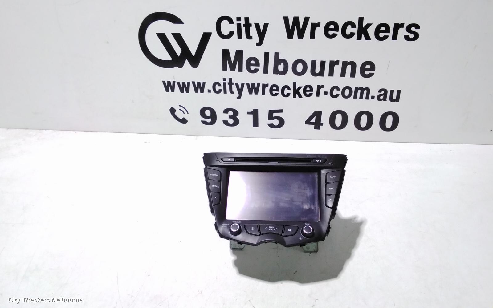HYUNDAI VELOSTER RADIO/CD/DVD/SAT/TV, TOUCHSCREEN, GPS/NAVIGATION/BLUETOOTH/MP3/AUX W/ CD PLAYER, FS, 10/2011 - 02/2018