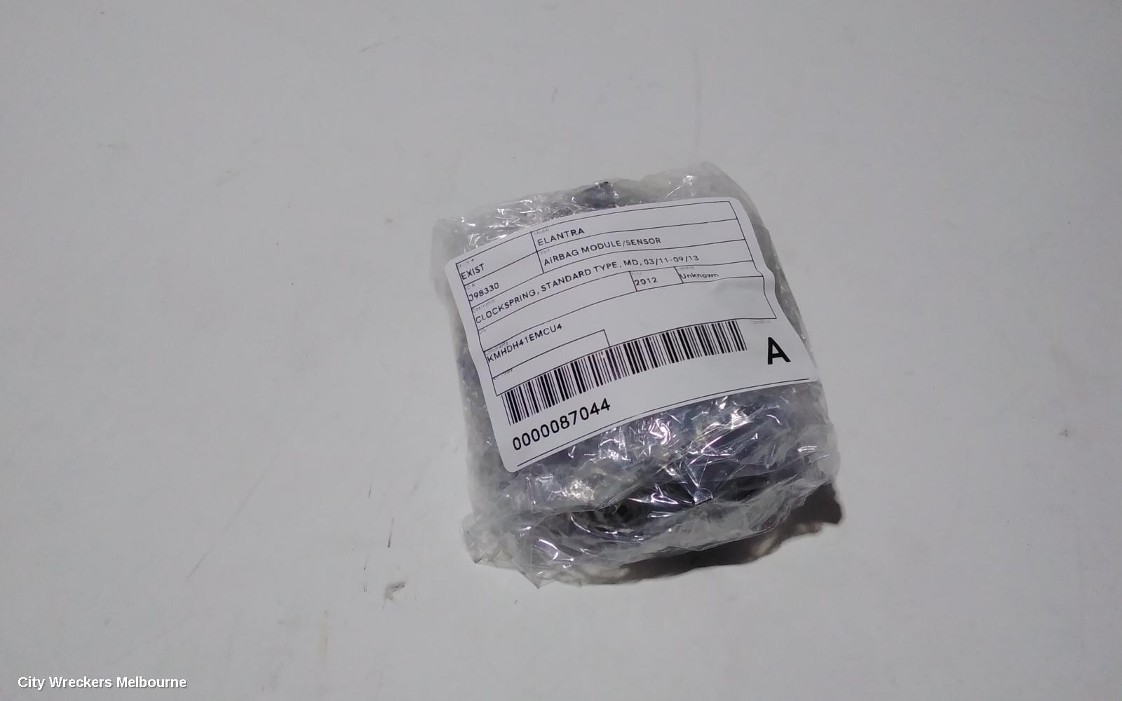 HYUNDAI ELANTRA AIRBAG MODULE/SENSOR, CLOCKSPRING, STANDARD TYPE, MD, 03/2011 - 09/2013