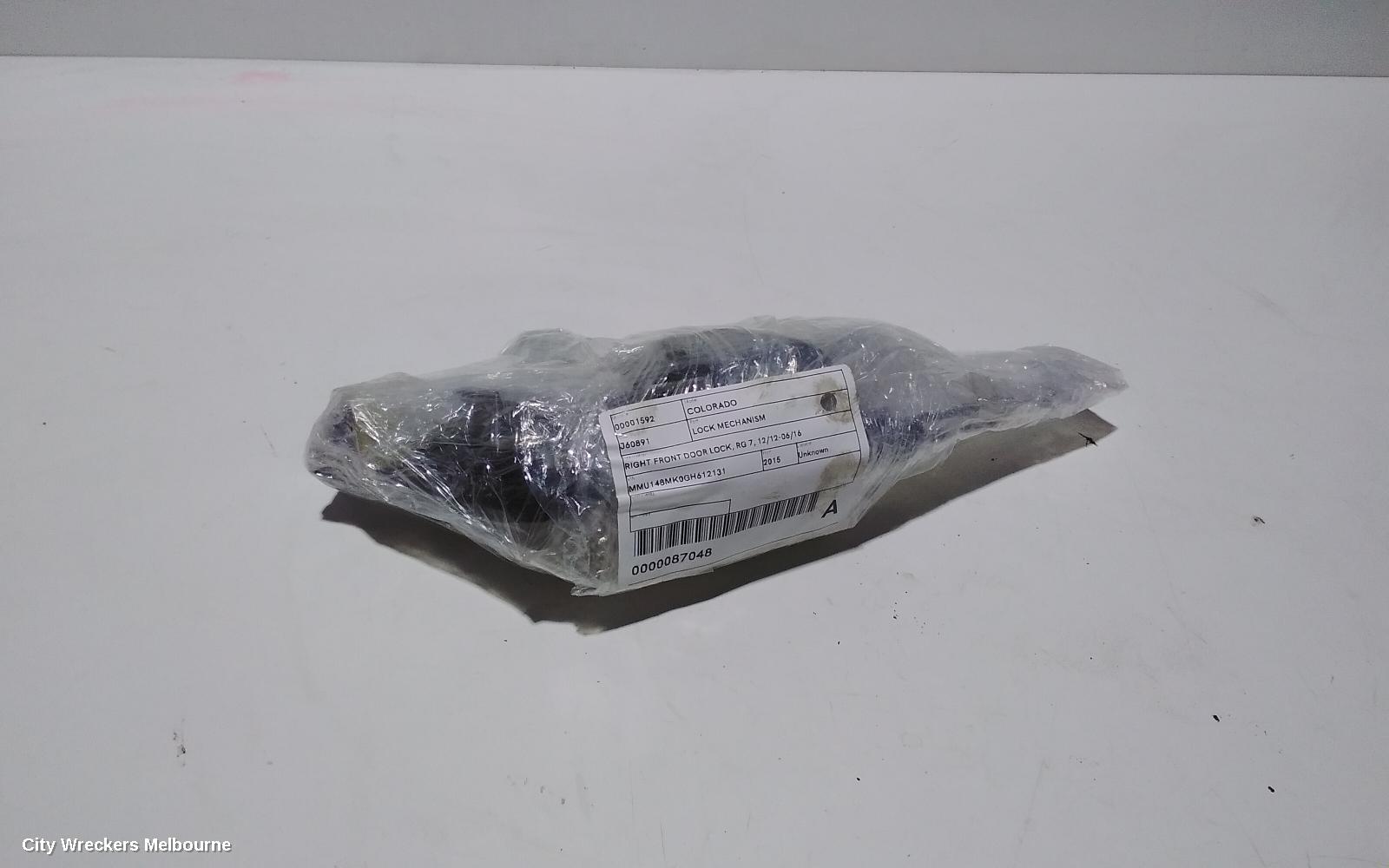 HOLDEN COLORADO DOOR/BOOT/GATE LOCK, RIGHT FRONT DOOR LOCK, RG, 4 PIN, 06/2014 - 12/2020