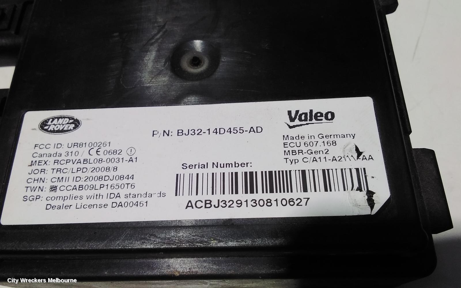 LAND ROVER RANGEROVER EVOQUE, L538, 11/2011 - 01/2019, BLIND SPOT SENSOR MODULE BJ32-14D455-AD : 87052