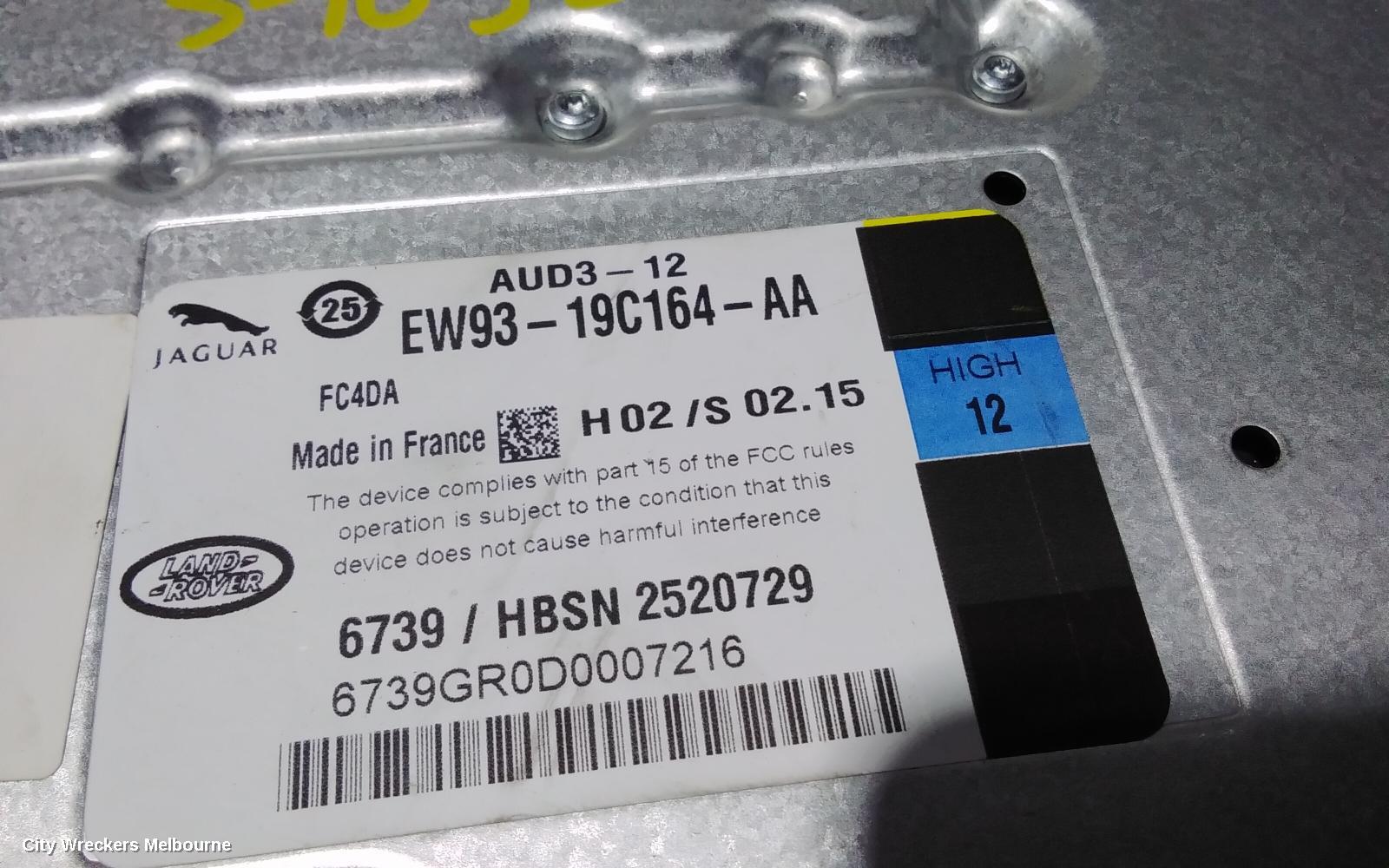 LAND ROVER RANGEROVER EVOQUE RADIO/CD/DVD/SAT/TV, AMPLIFIER, L538, 11/2011 - 01/2019