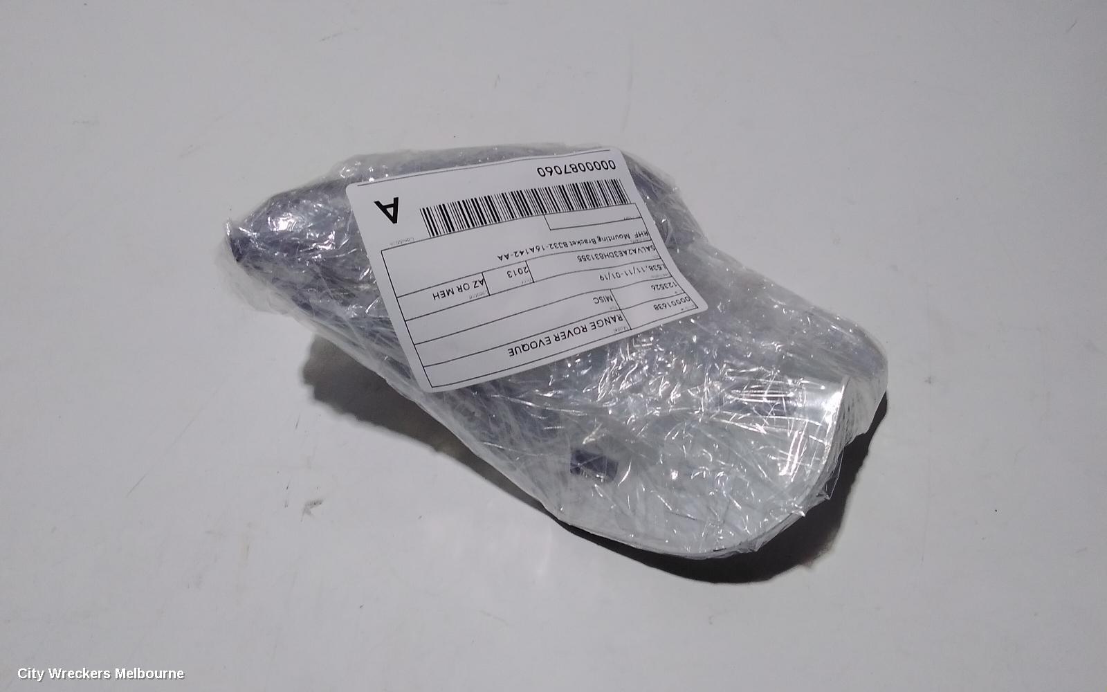 LAND ROVER RANGEROVER EVOQUE, L538, 11/2011 - 01/2019, RHF  MOUNTING BRACKET BJ32-16A142-AA: 87060