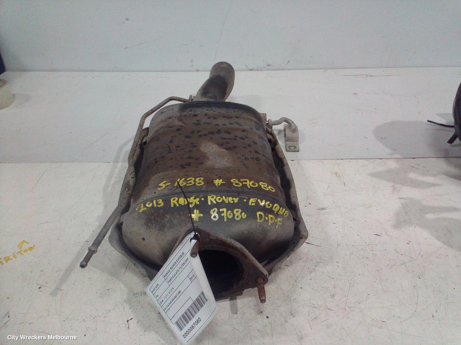 LAND ROVER RANGEROVER EVOQUE PARTICULATE FILTER/DPF, DIESEL, 2.2, TURBO, L538, 11/2011 - 08/2015