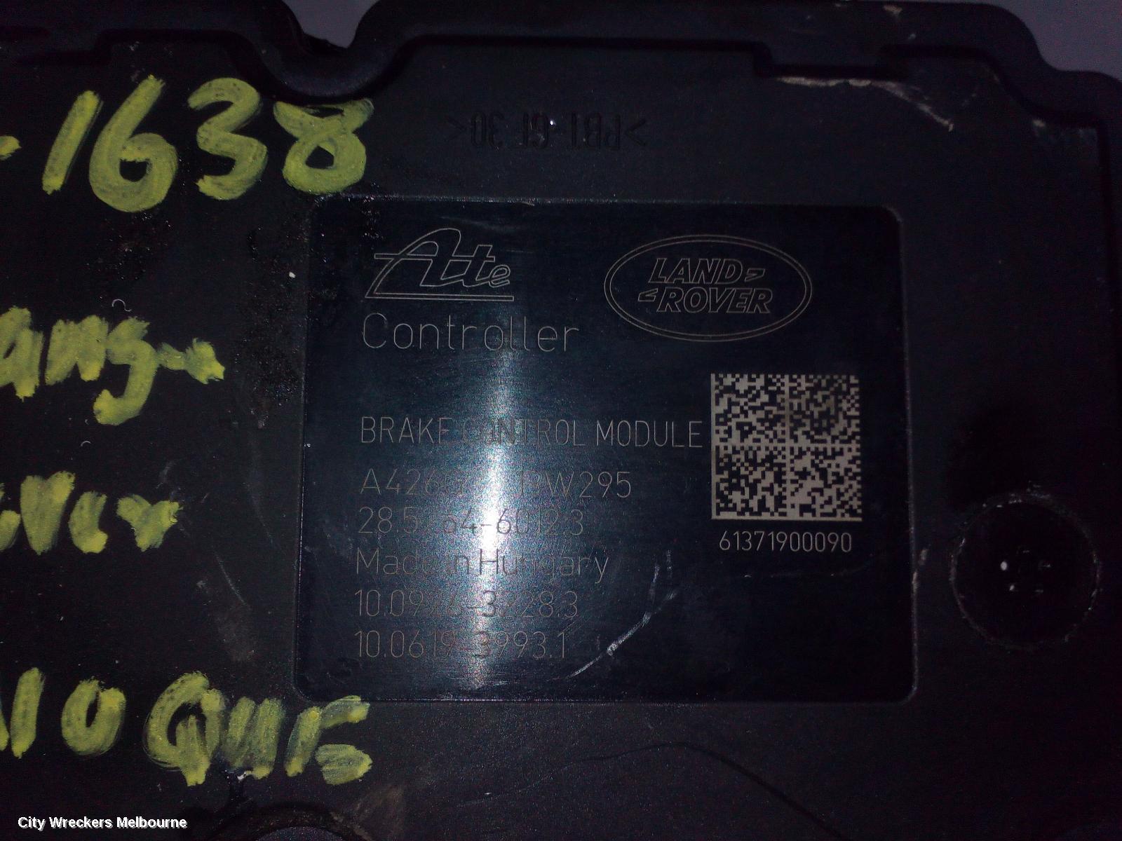 LAND ROVER RANGEROVER EVOQUE ABS PUMP/MODULATOR, L538, 11/2011 - 01/2019