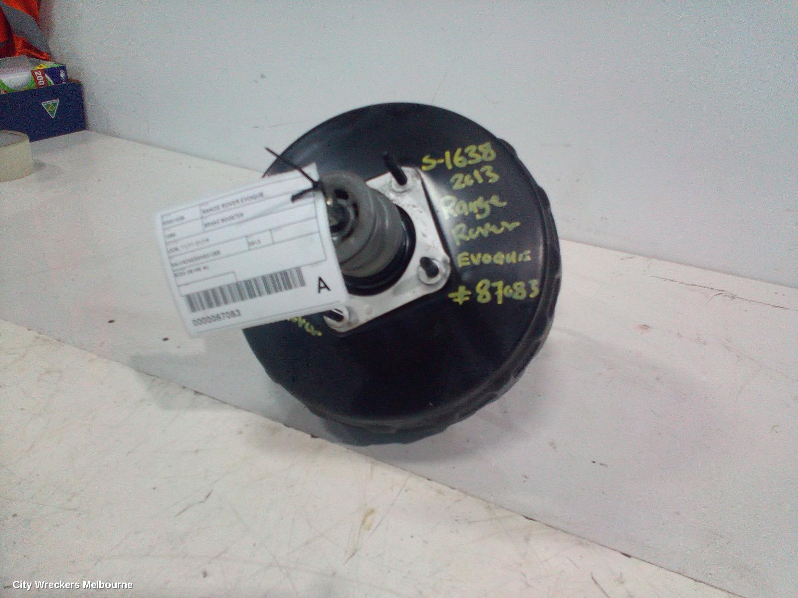 LAND ROVER RANGEROVER EVOQUE BRAKE BOOSTER, L538, 11/2011 - 01/2019