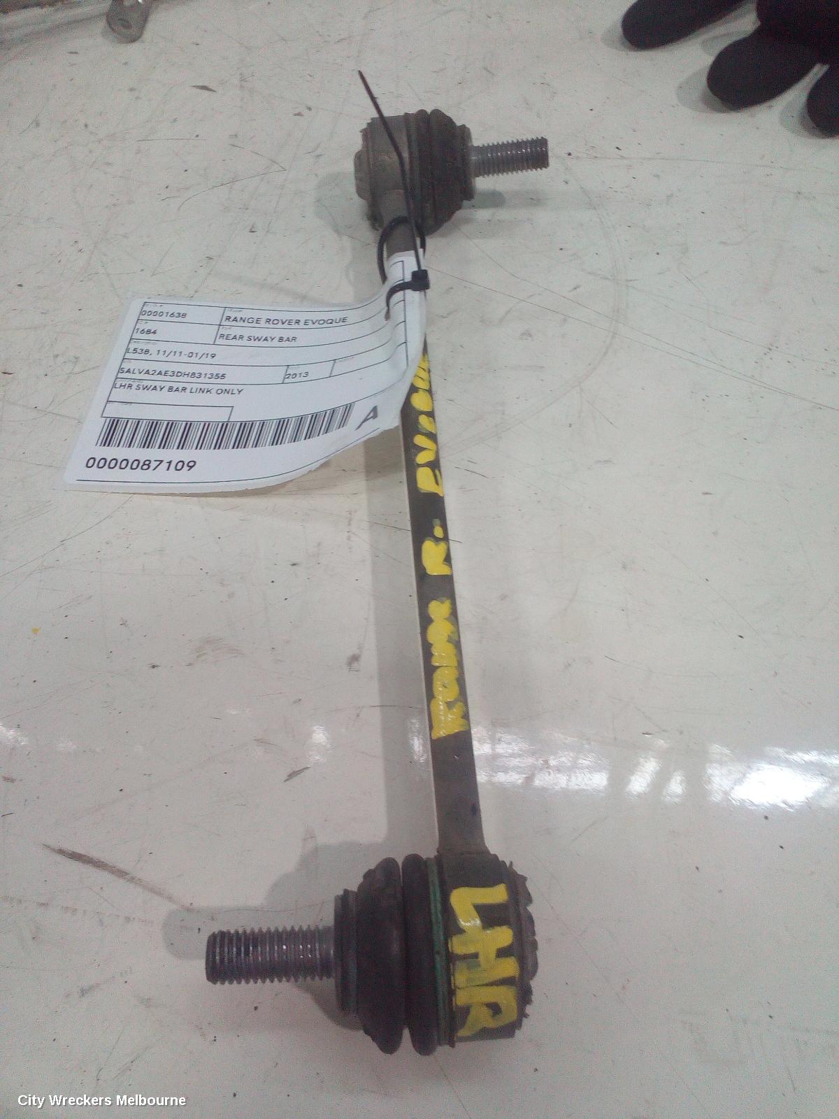 LAND ROVER RANGEROVER EVOQUE REAR SWAY BAR, L538, 11/2011 - 01/2019