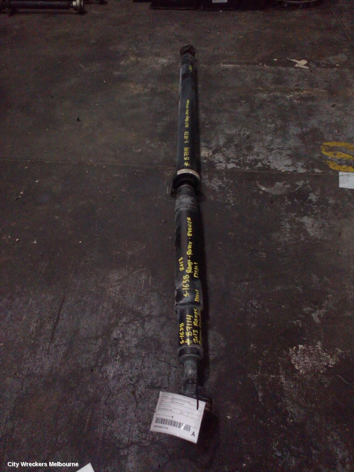 LAND ROVER RANGEROVER EVOQUE REAR DRIVE SHAFT, DIESEL, 2.2, AUTO T/M, 6 SPEED, L538, 11/2011 - 08/2015