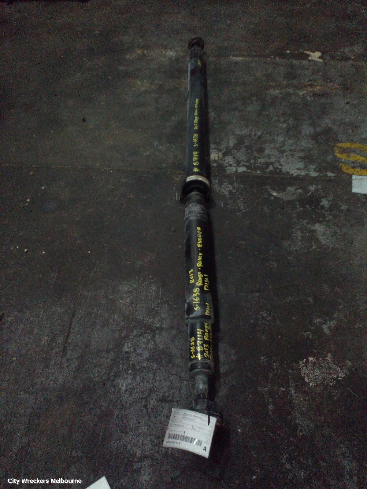 LAND ROVER RANGEROVER EVOQUE REAR DRIVE SHAFT, DIESEL, 2.2, AUTO T/M, 6 SPEED, L538, 11/2011 - 08/2015