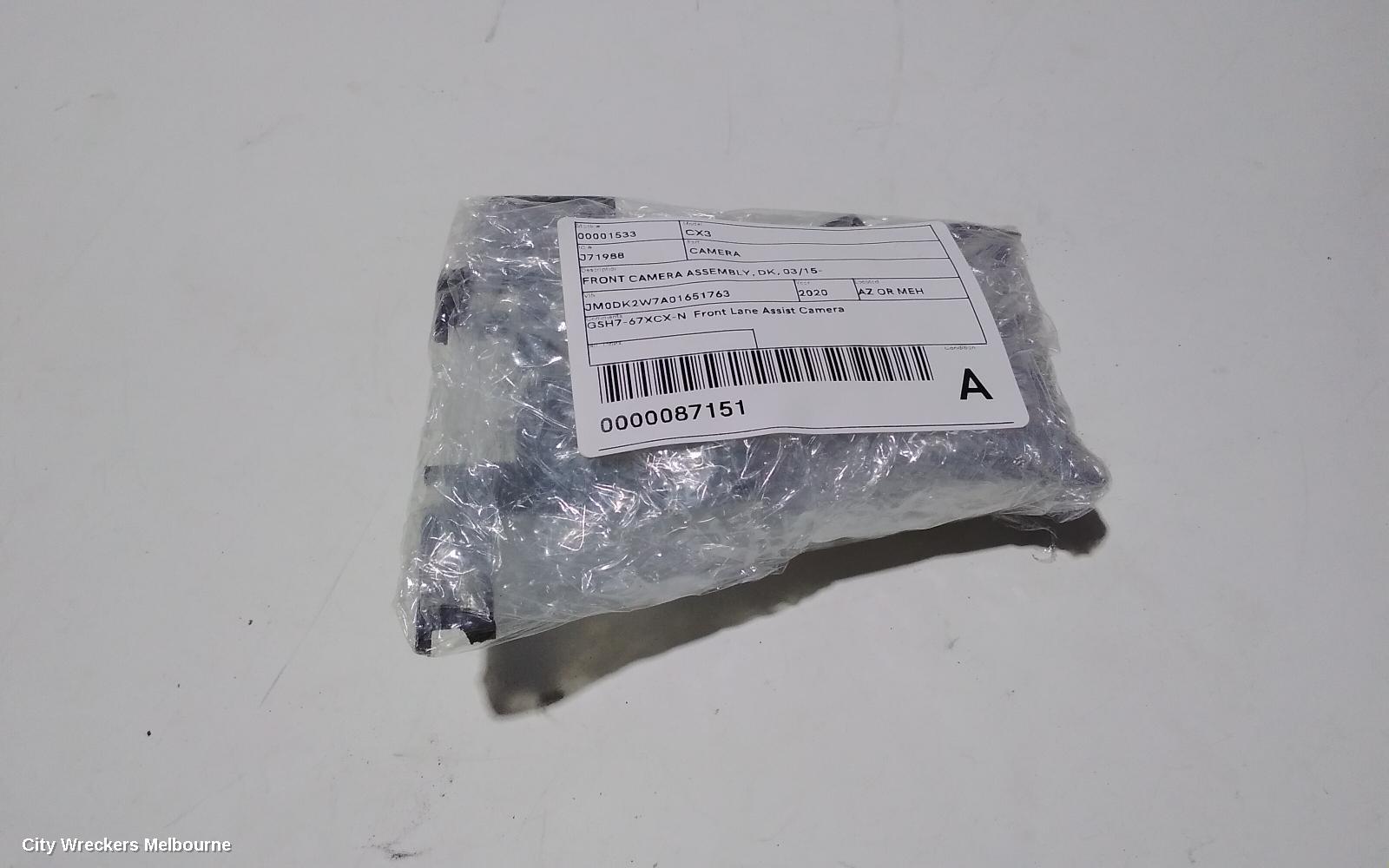 MAZDA CX3 REVERSE CAMERA, FRONT CAMERA ASSEMBLY, DK, 03/2015 ONWARDS