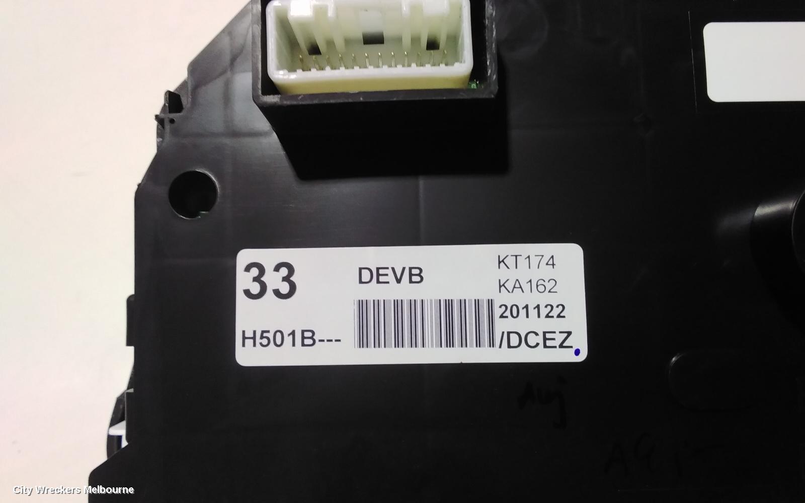 MAZDA CX3 INSTRUMENT CLUSTER, INSTRUMENT CLUSTER, DIESEL, AUTO T/M, MAXX SPORT, DK, 06/2018 - 03/2020