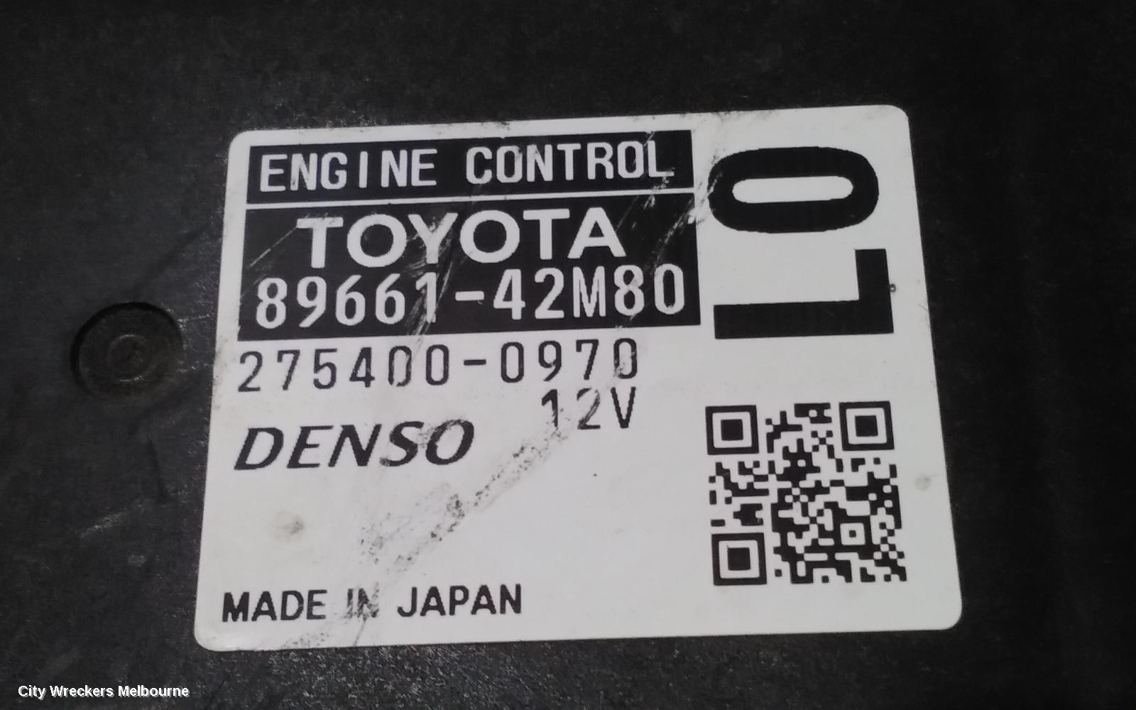 TOYOTA RAV4 ECU, ENGINE ECU, 2.4, 2AZ-FE, MANUAL T/M, 89661-42M80, ECU ONLY, ACA33, 11/2005 - 11/2012